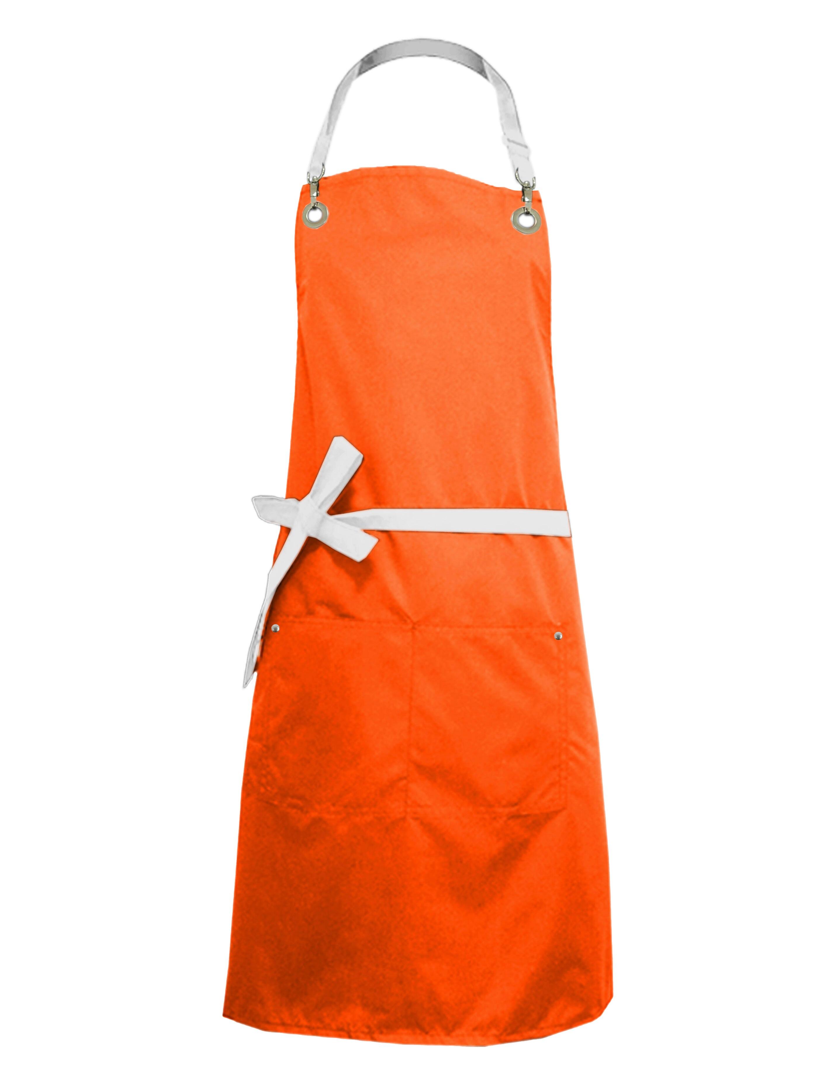 Nibano waterproof bi-colour luxury hairdressing and grooming apron orange