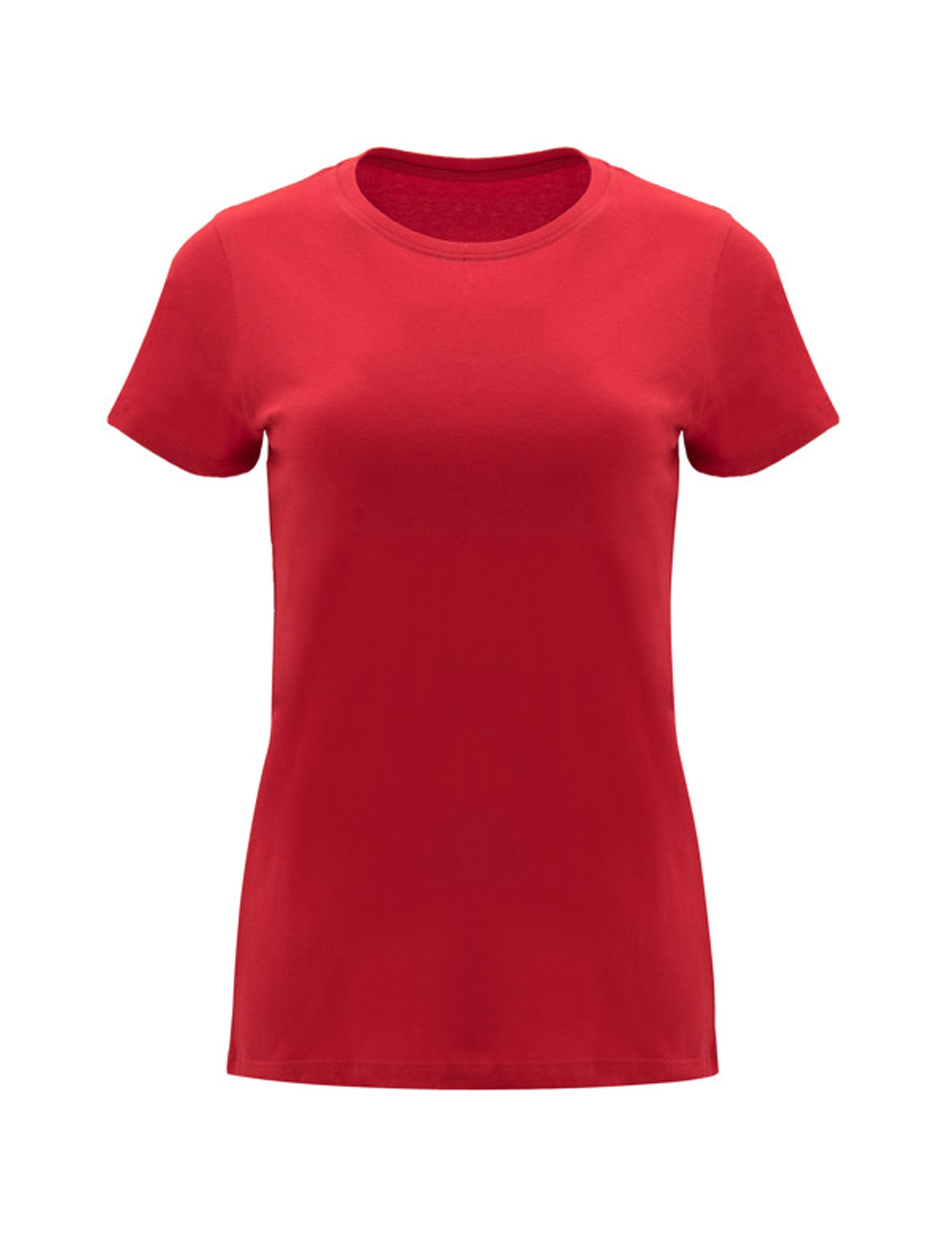 Plain red women's T-shirt heavyweight cotton