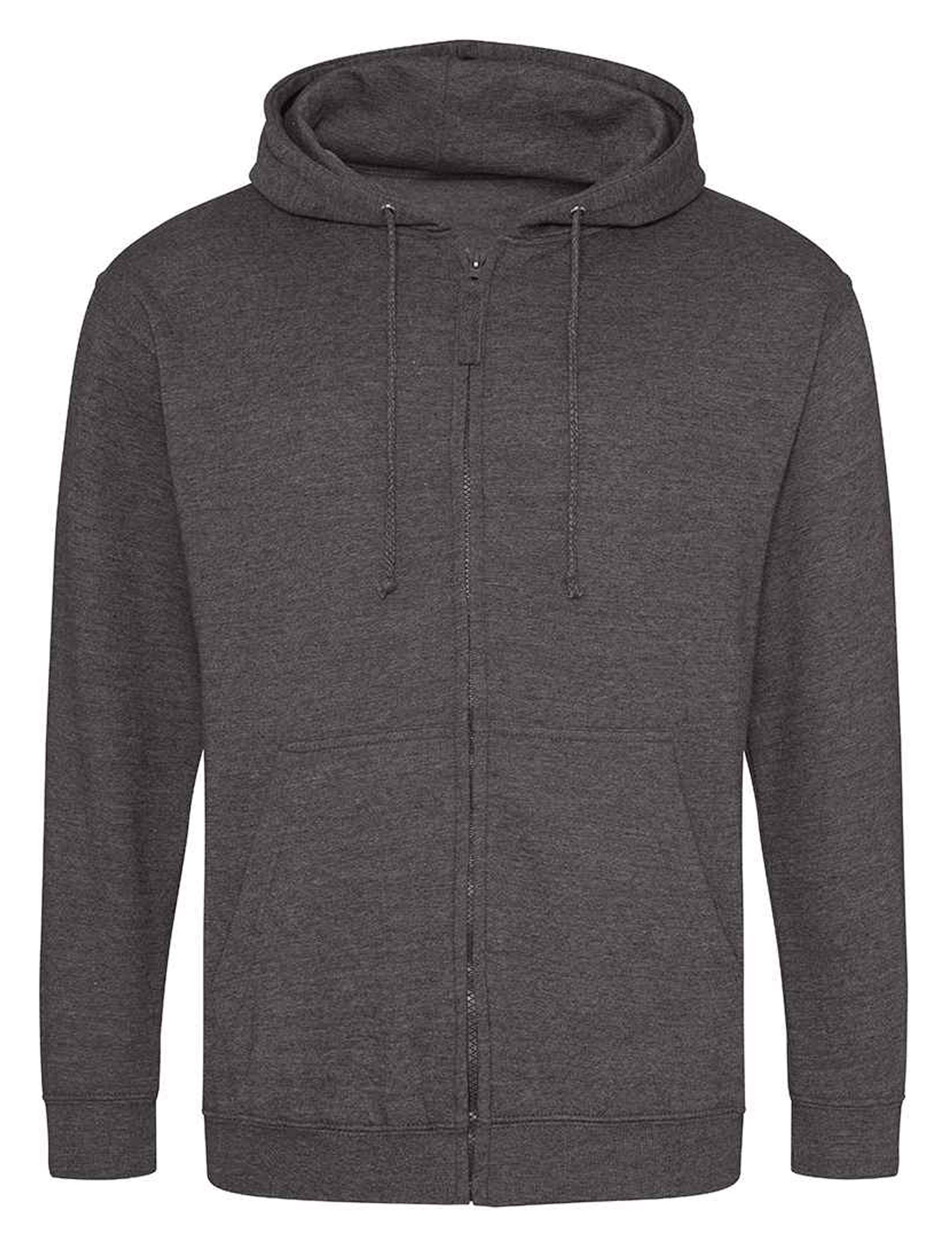 Personalised zip hoodie charcoal with print