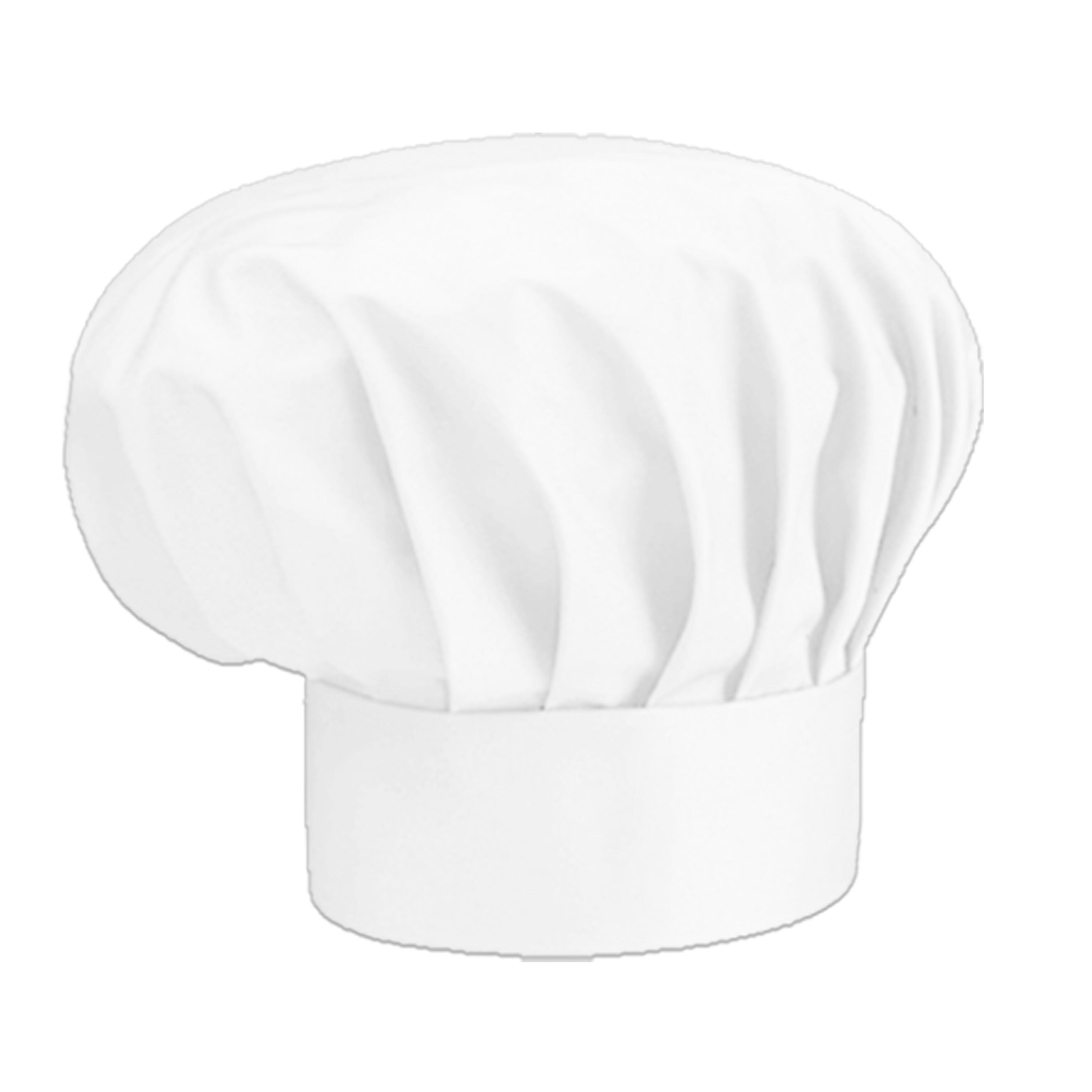 White chef’s hat suitable for embroidery or custom printing