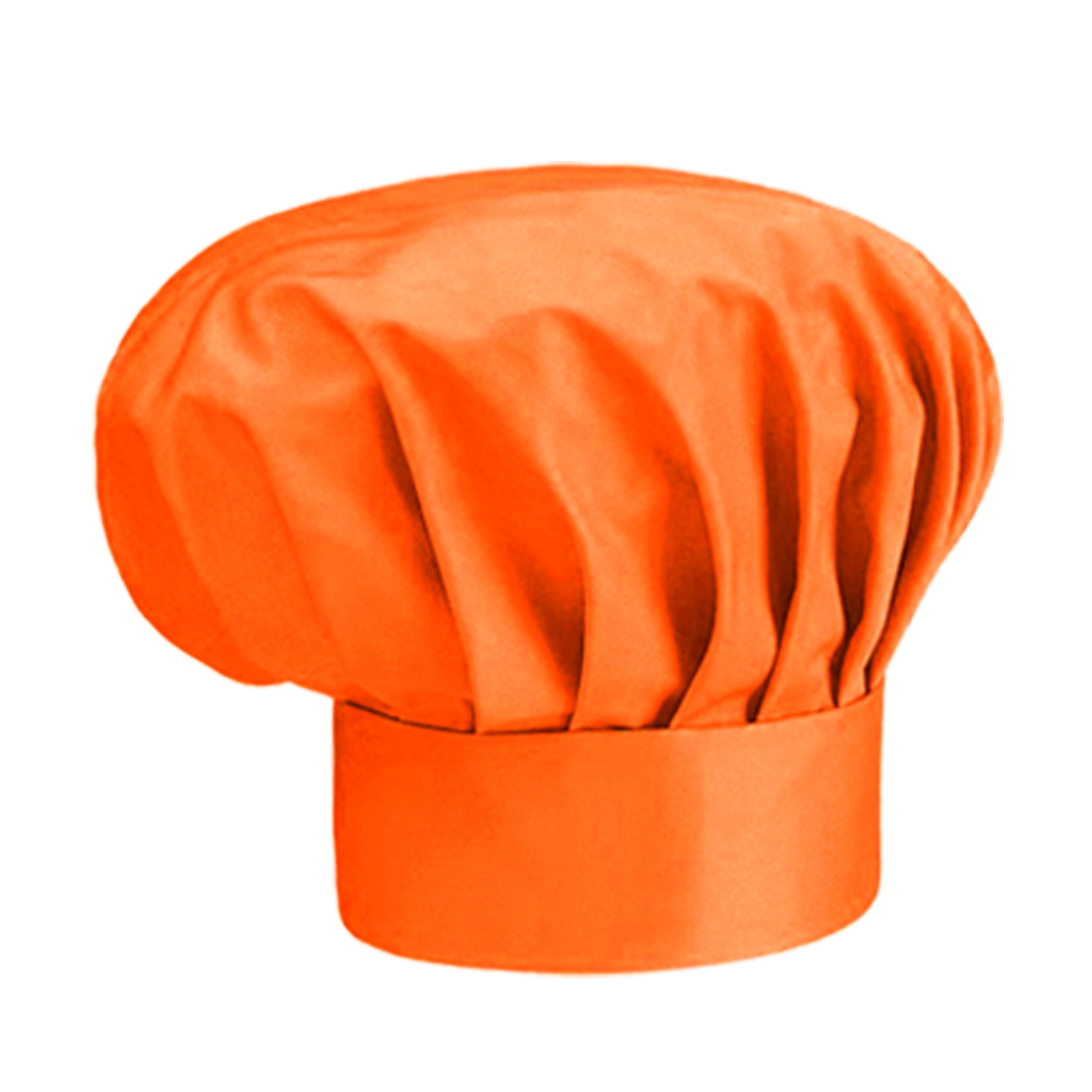 Customisable orange chef’s hat – plain, printed or embroidered design