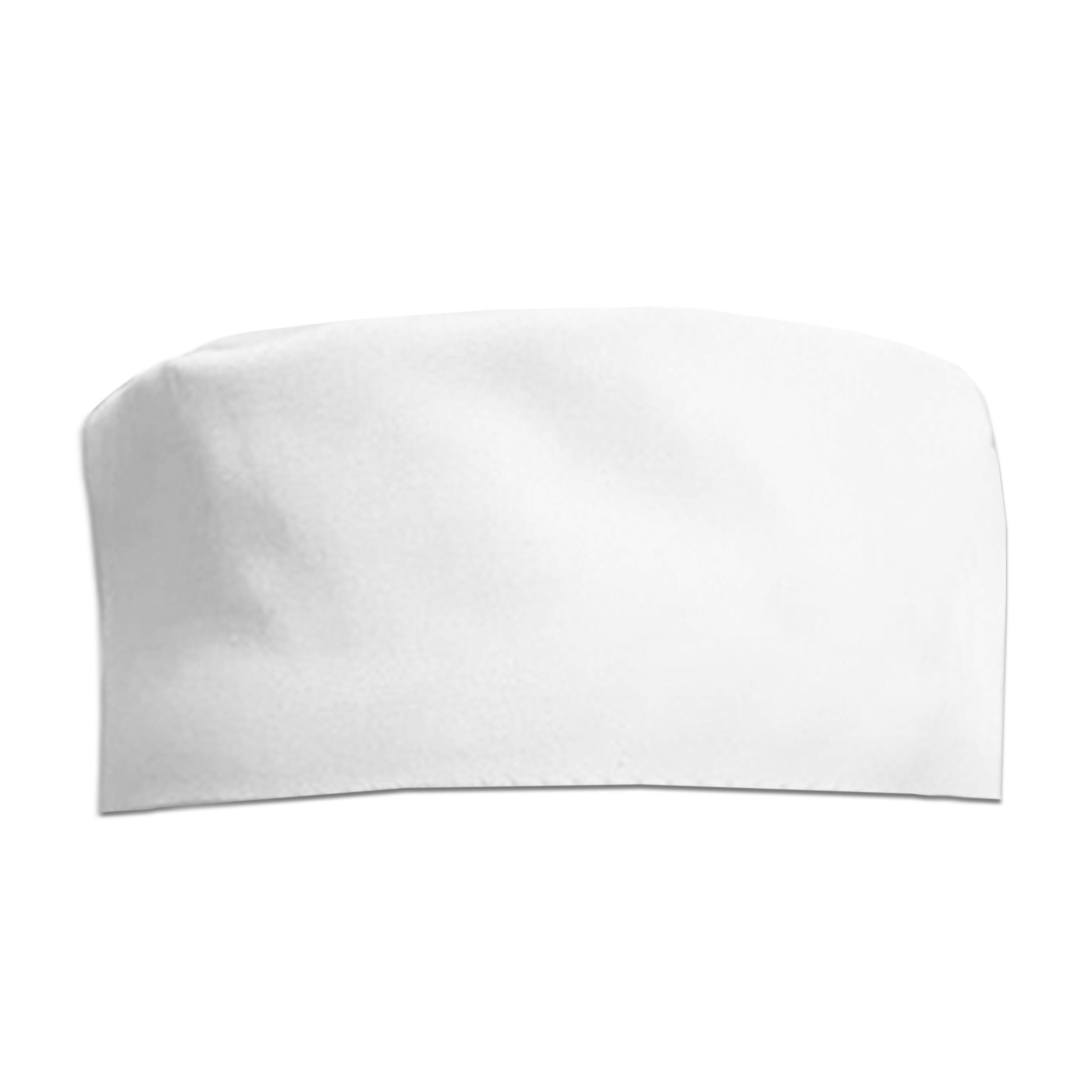 White professional chef skull cap available plain, printed or embroidered