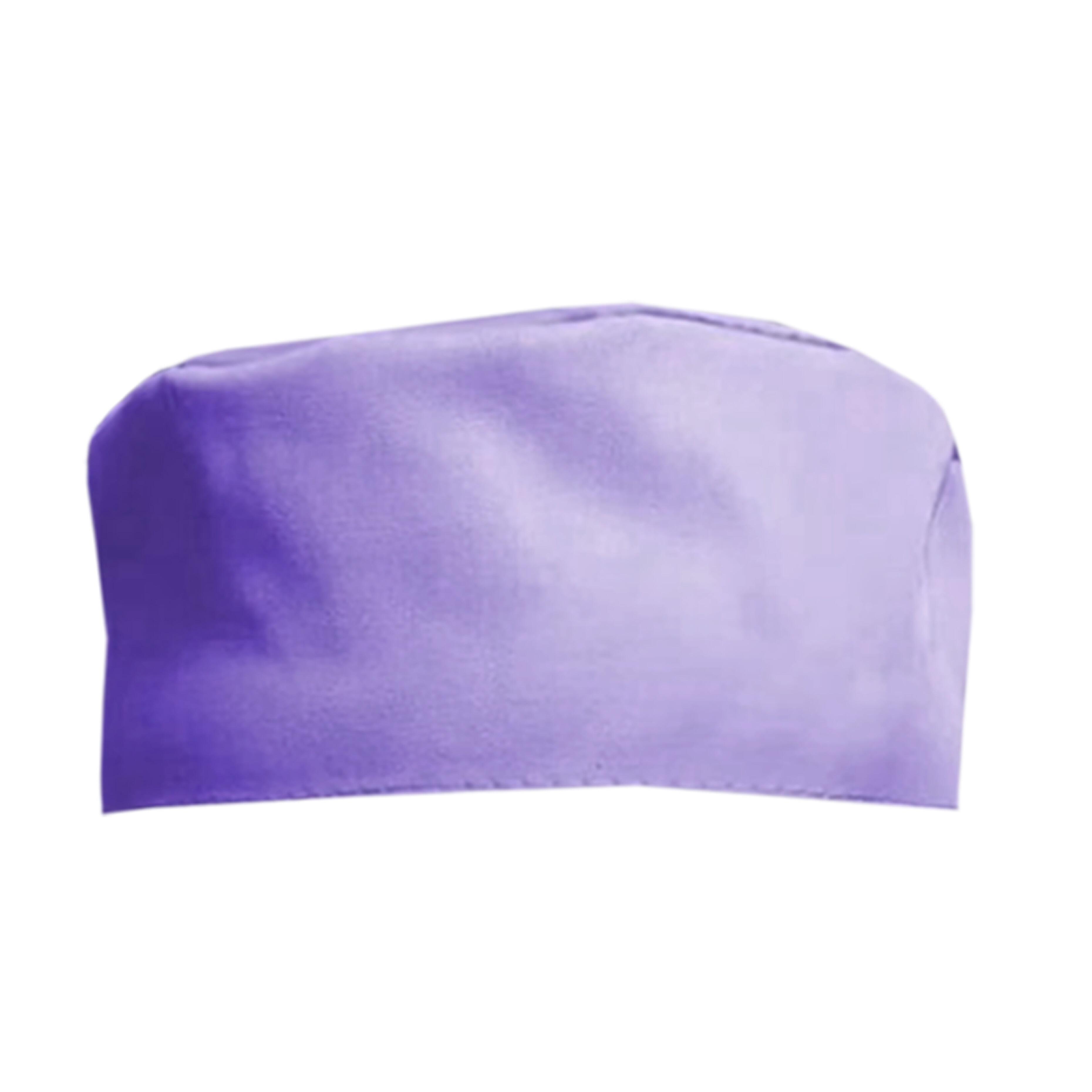Lilac unisex chef skull cap for commercial kitchens