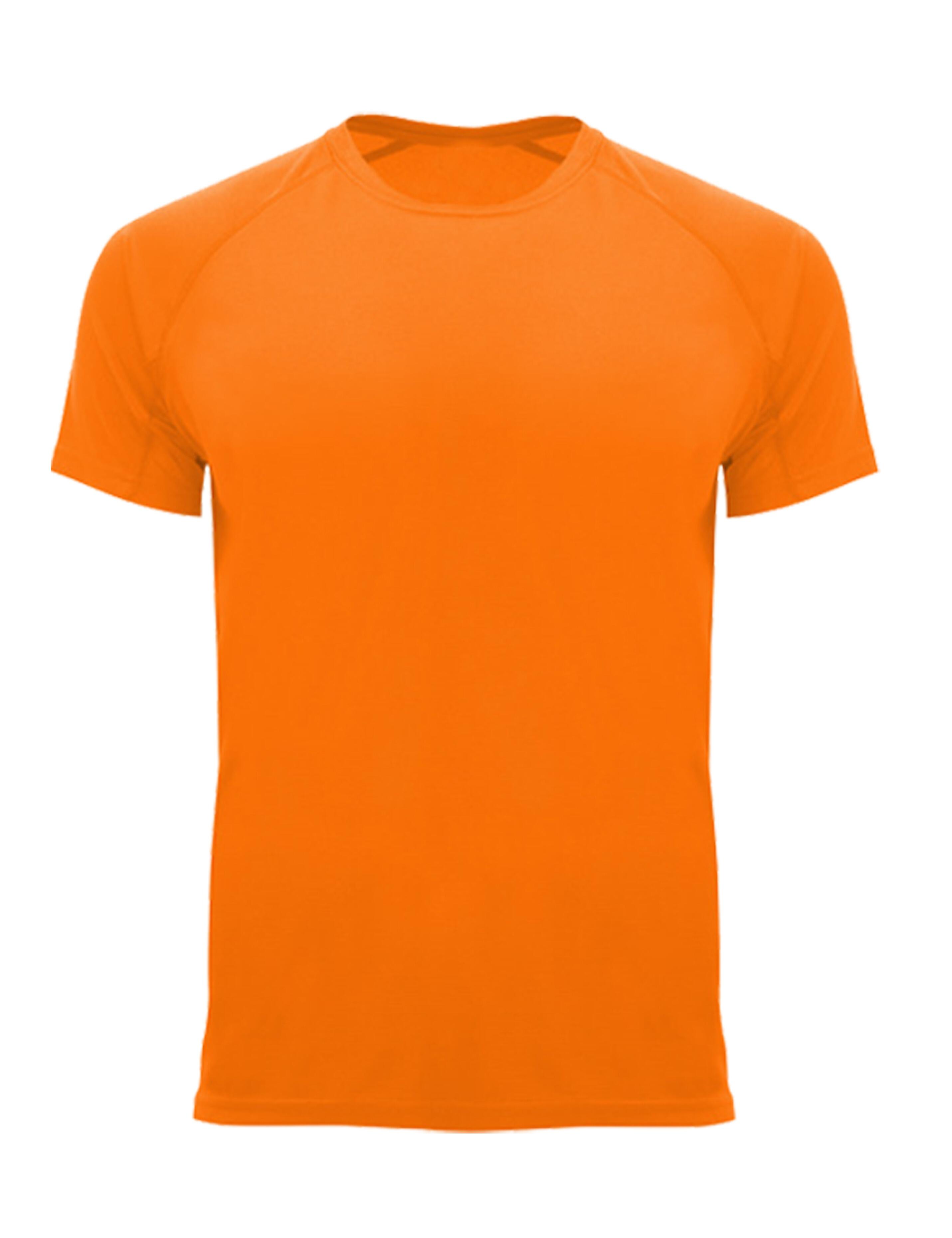 Neon Orange fitness t-shirt for gym training plain or custom print