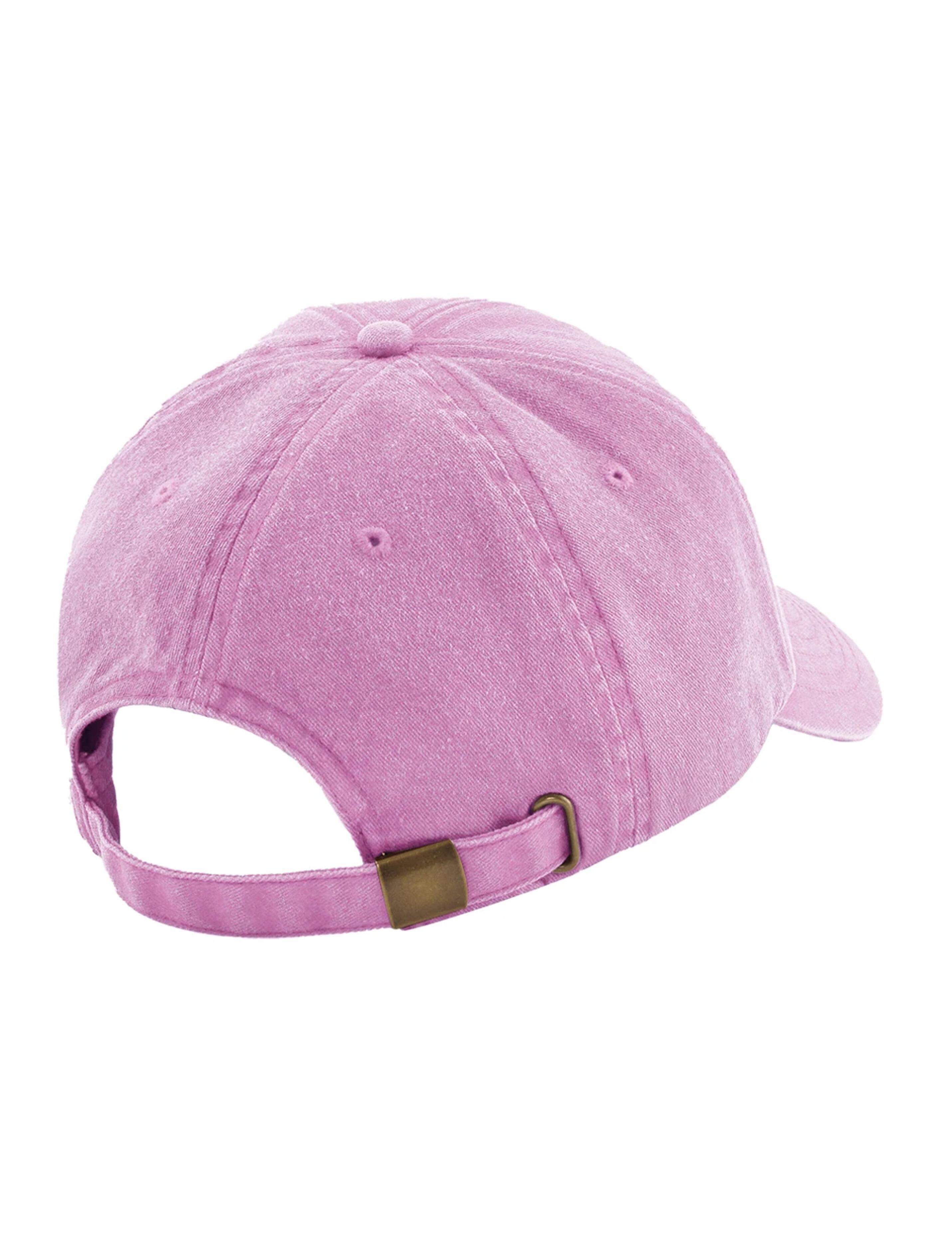 Low profile True Pink baseball cap in retro vintage finish