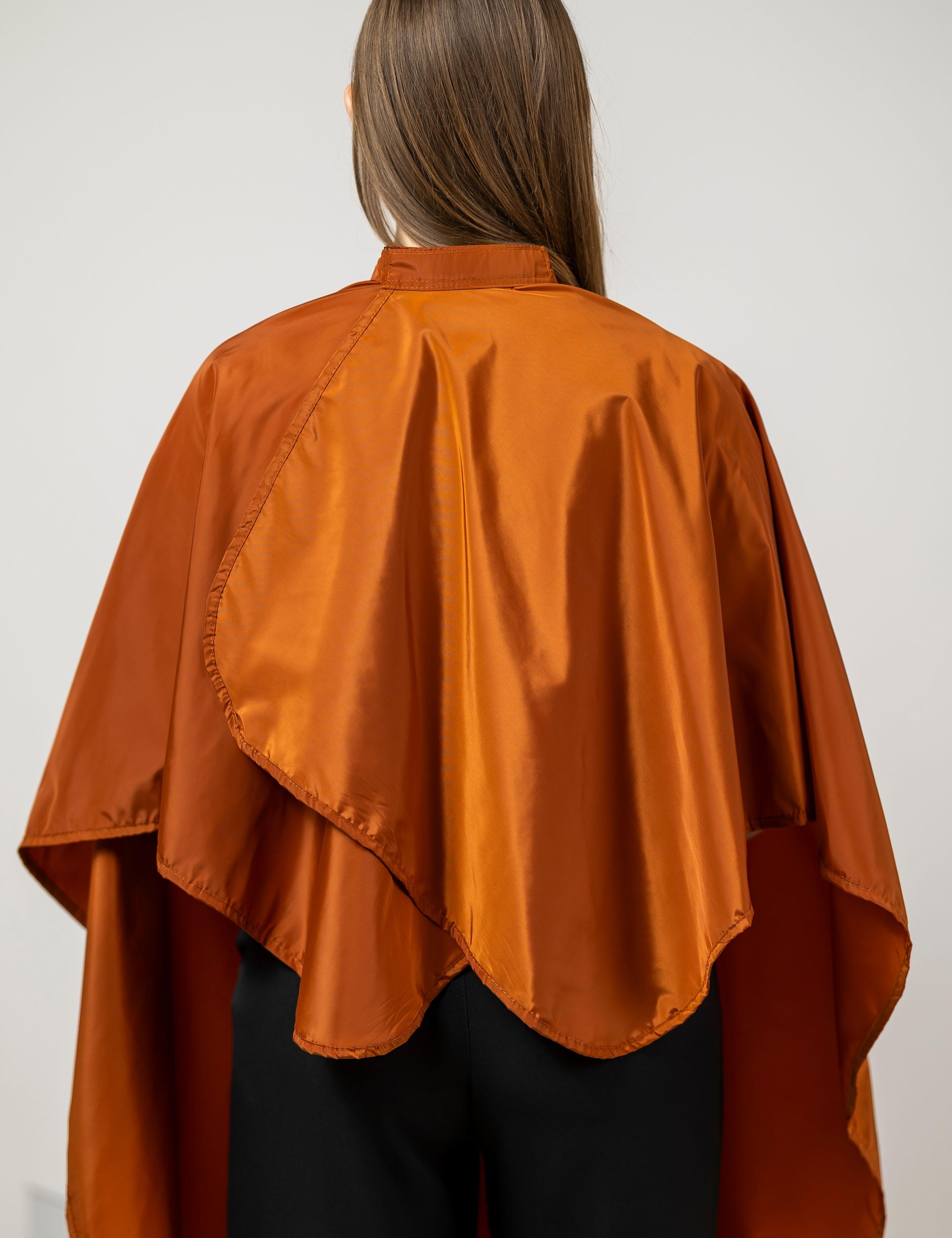 Ginger biscuit salon cape for hairstylists plain or personalised embroidery