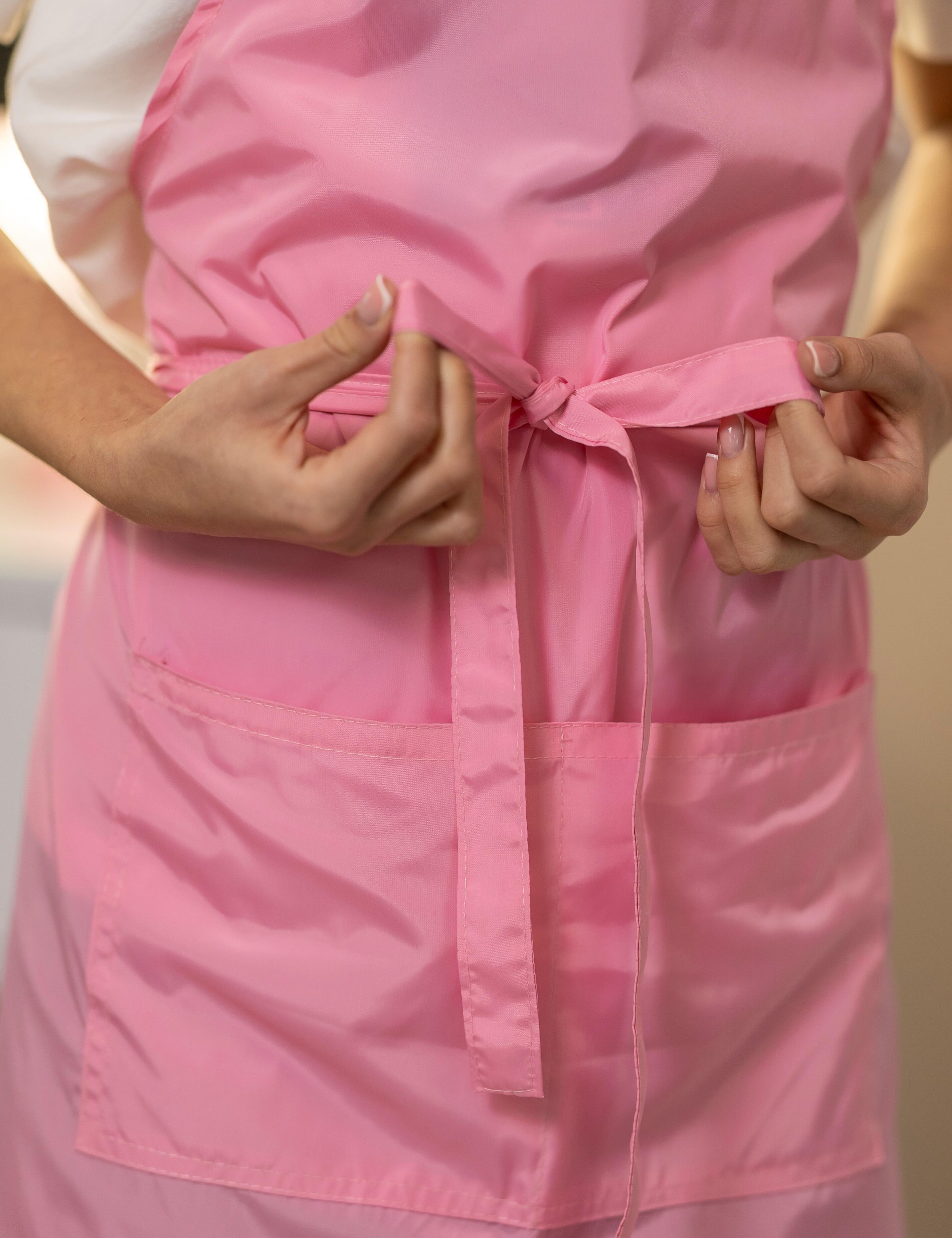 Durable pink barbie stylist apron waterproof with pockets