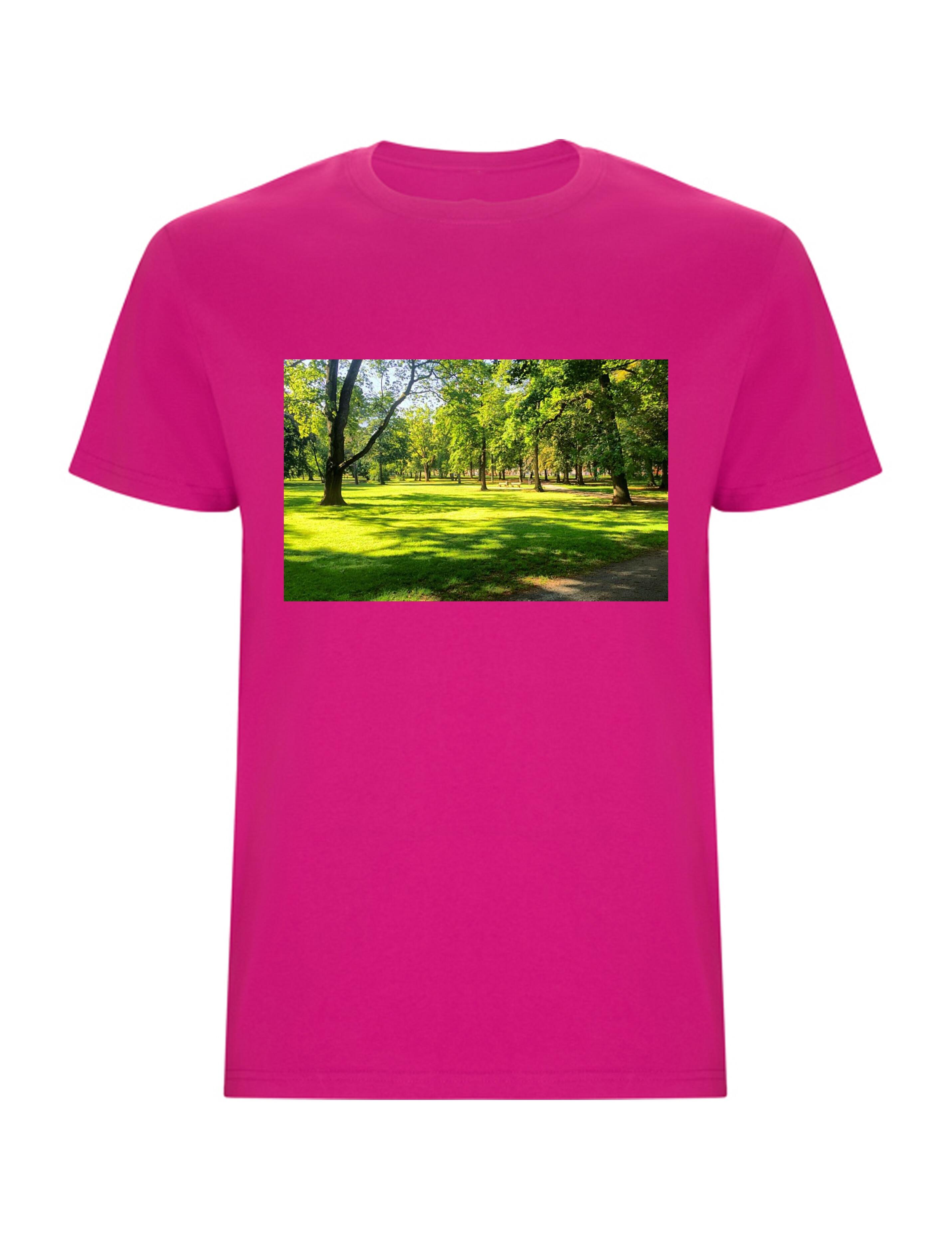 Personalised Photo Printed Short Sleeve T-Shirt Hot Pink
