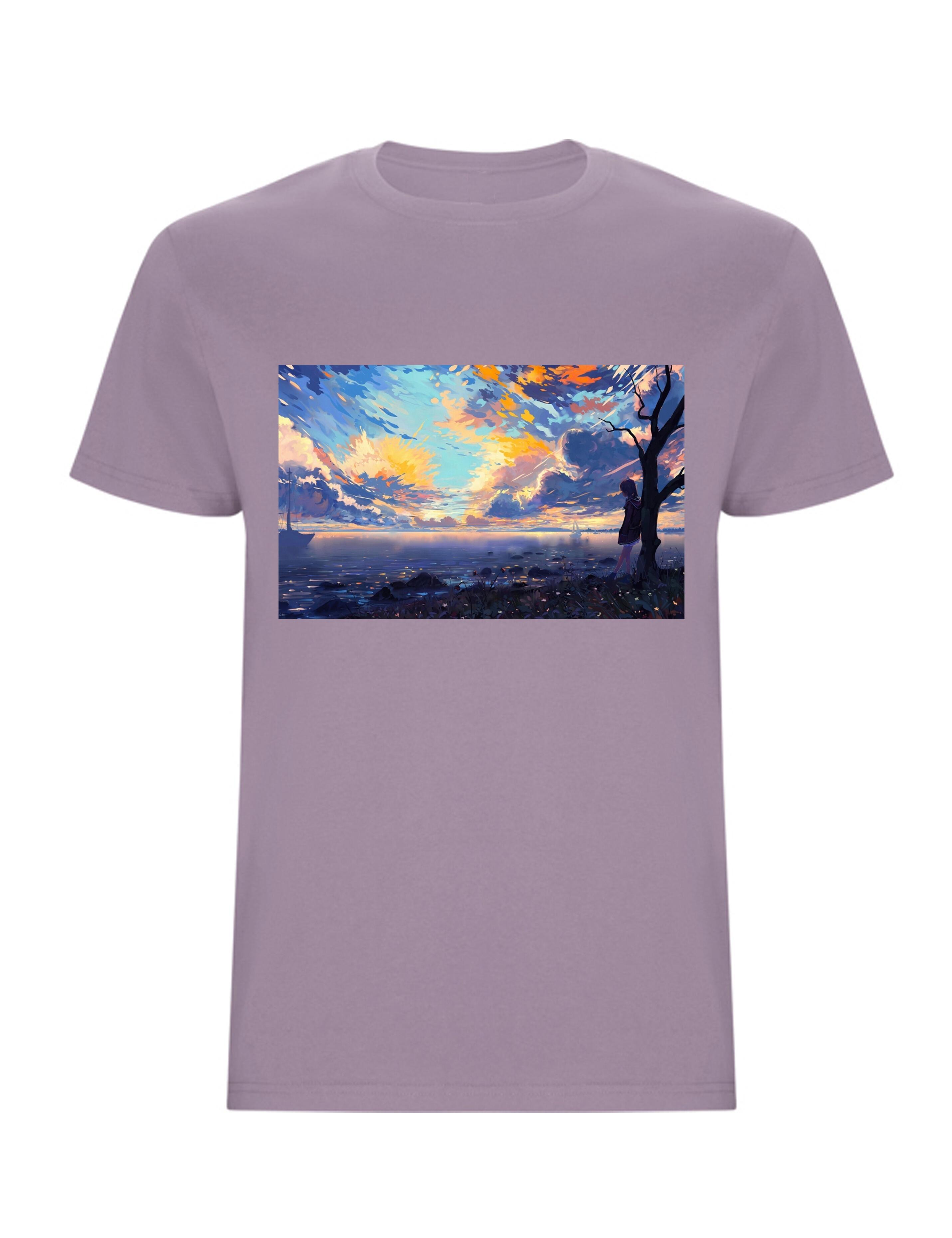Personalised Photo Printed Short Sleeve T-Shirt Lilac
