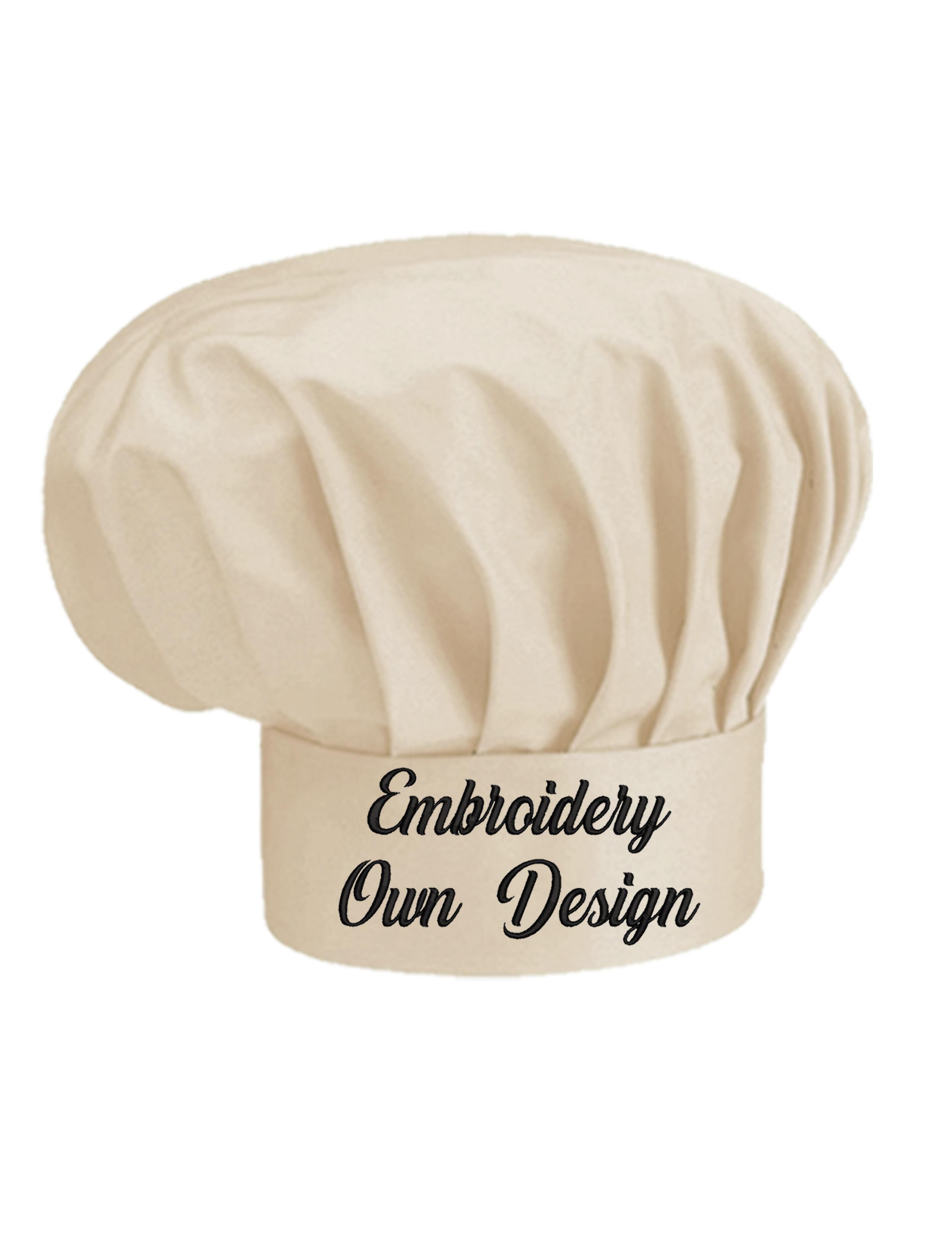 Personalised Kids Chef Hat Cream with embroidery