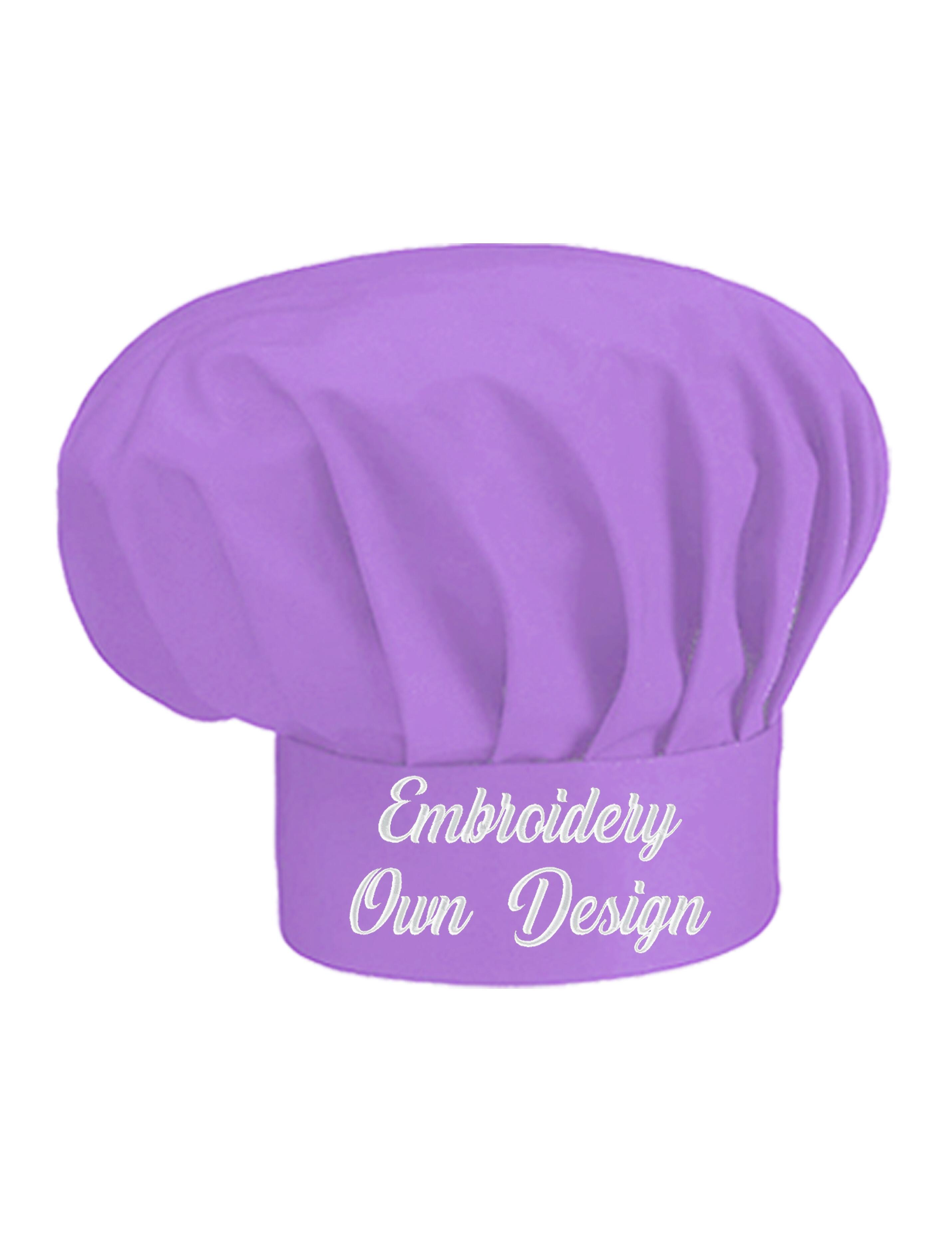 Personalised Kids Chef Hat Lilac with embroidery