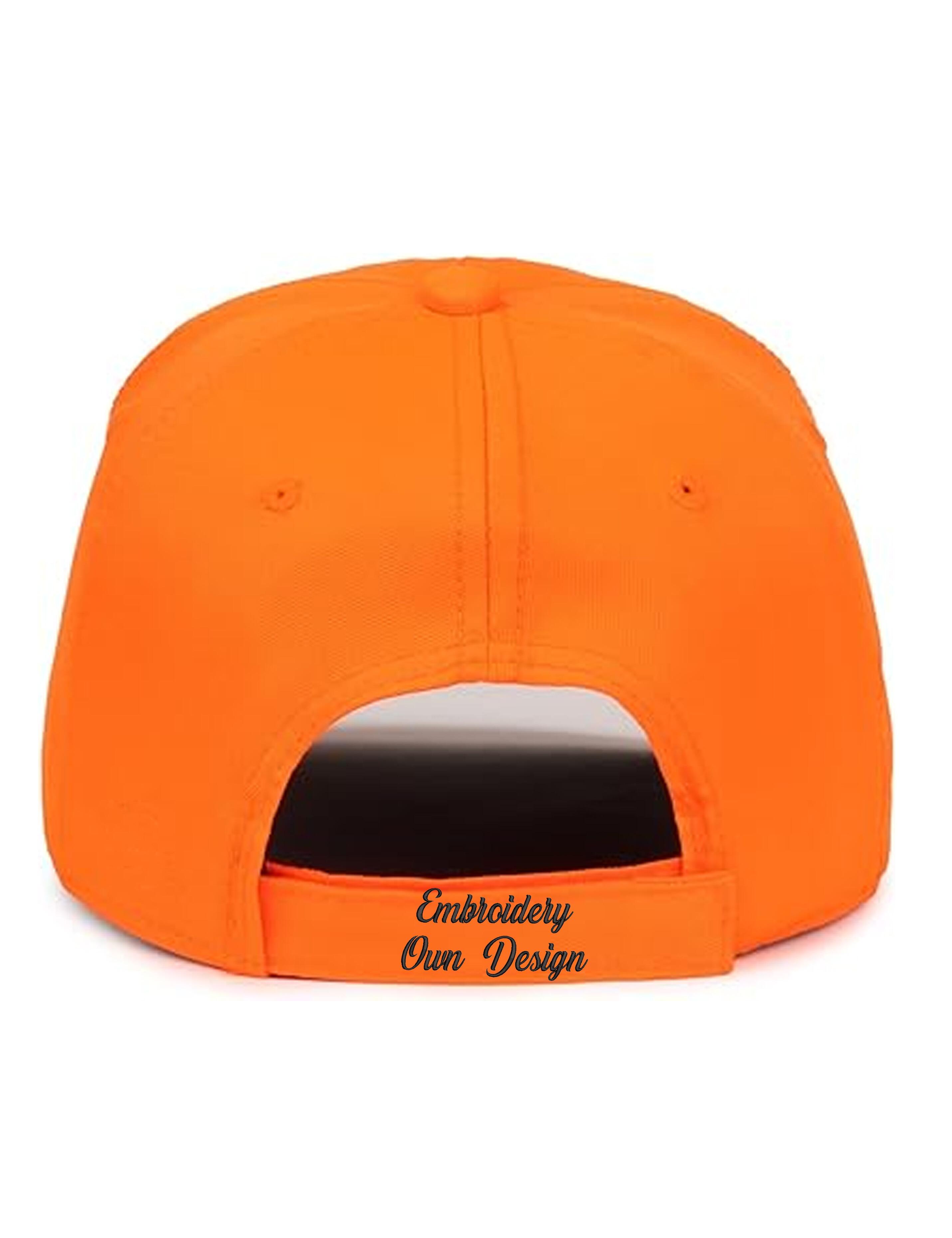 Embroidered Baseball Cap Orange with your logo or design