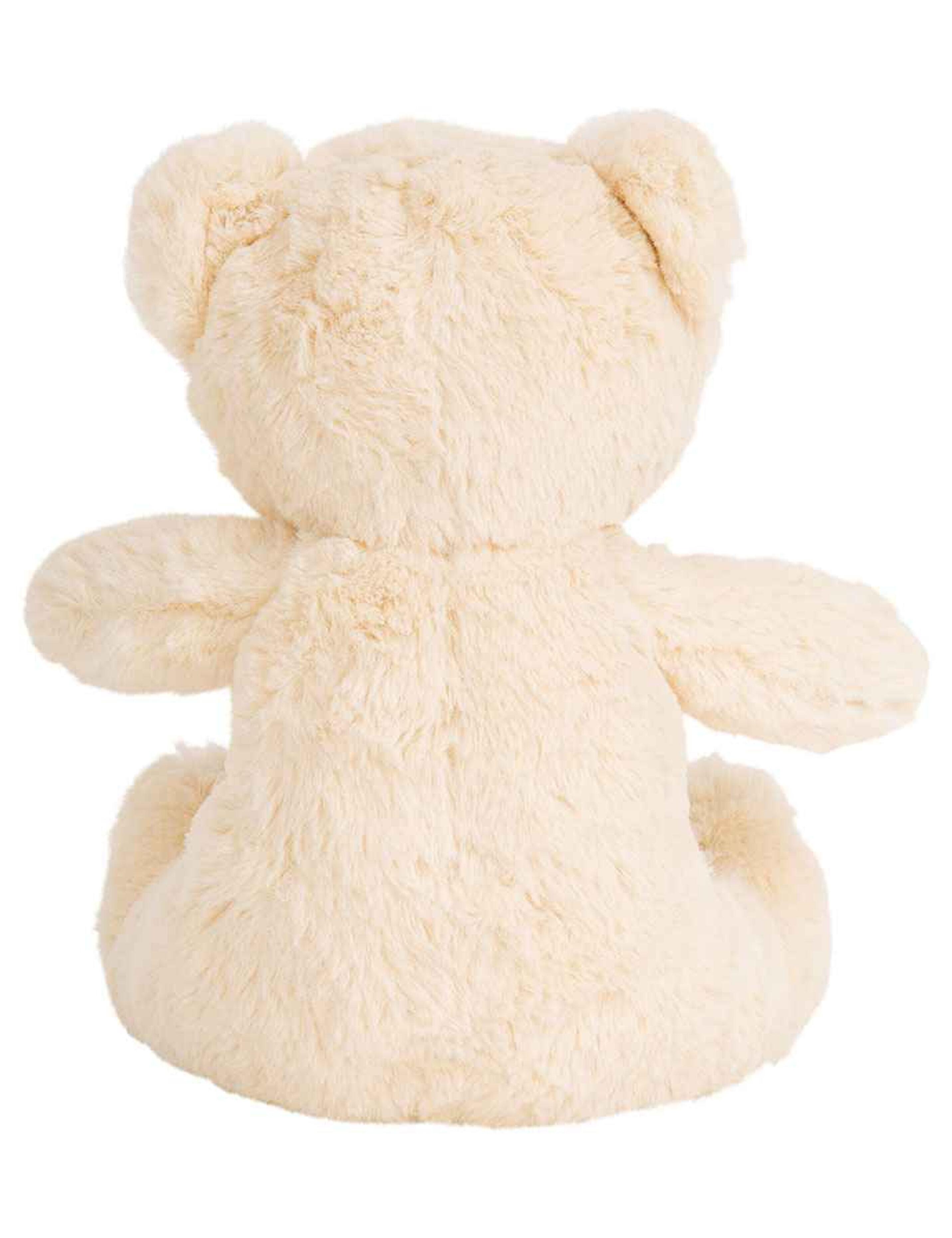 Printed Small Teddy Bear Cream with design
