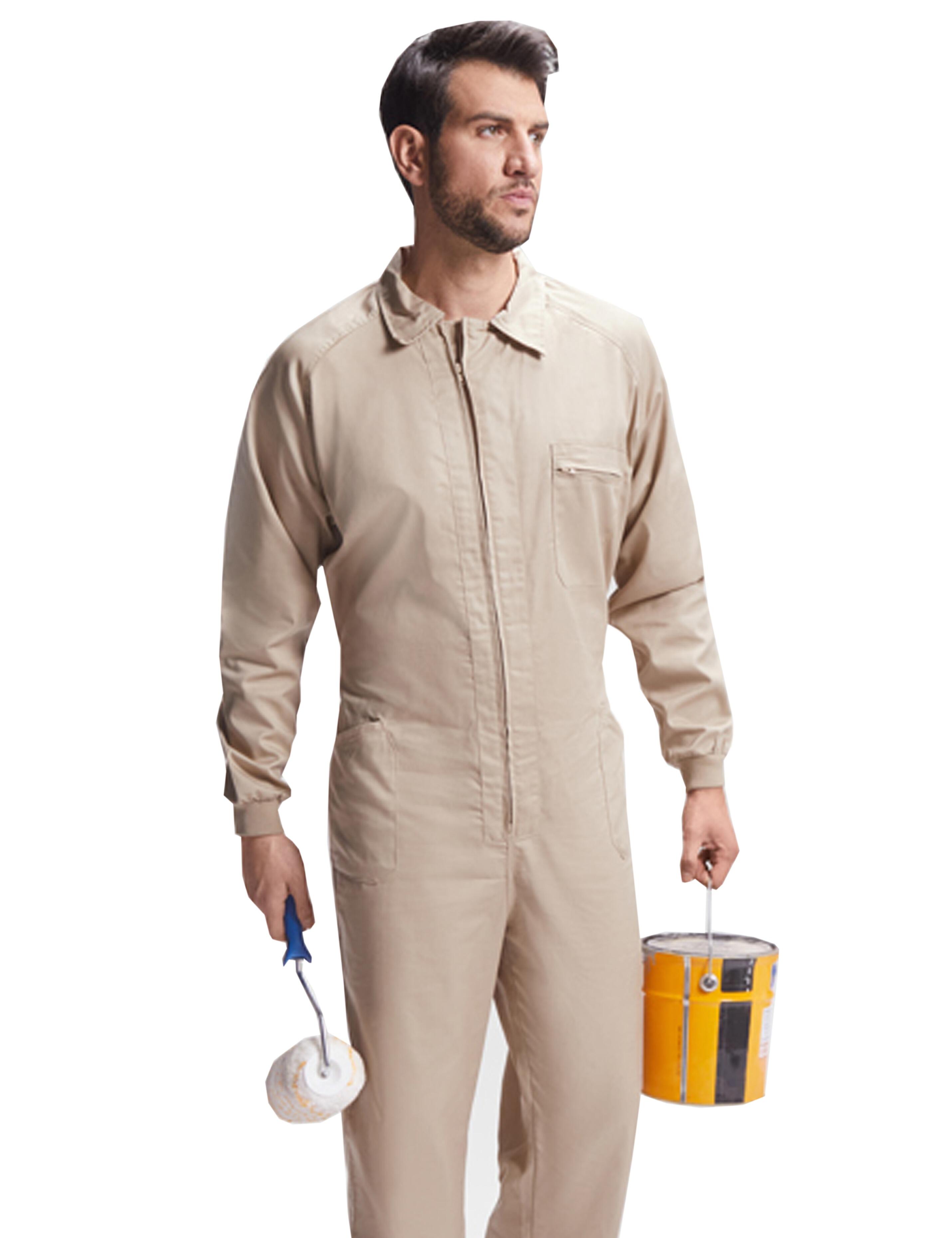 Printed work overall cappuccino with name or logo
