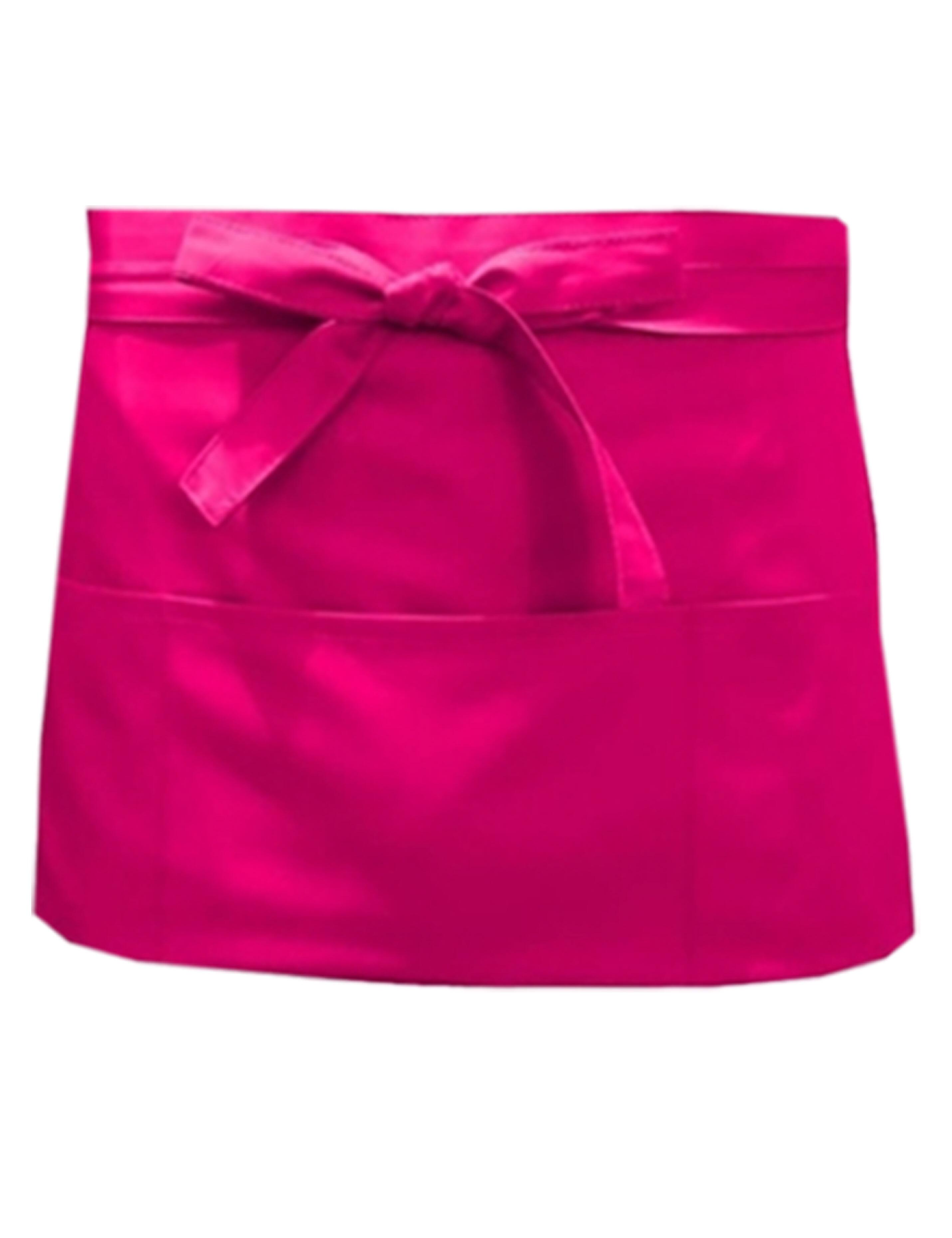 Nibano short bar apron hot pink