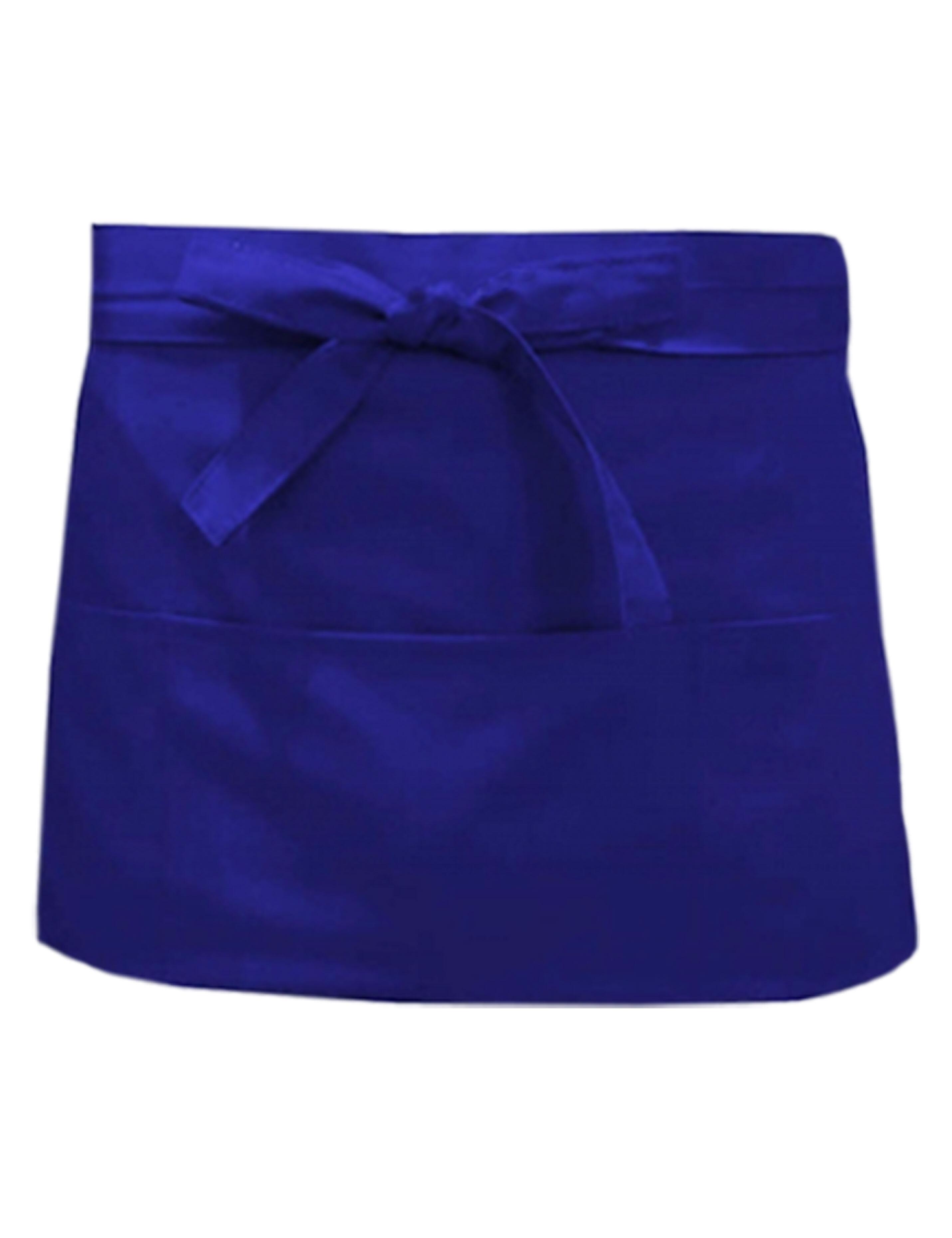 Nibano short bar apron royal blue