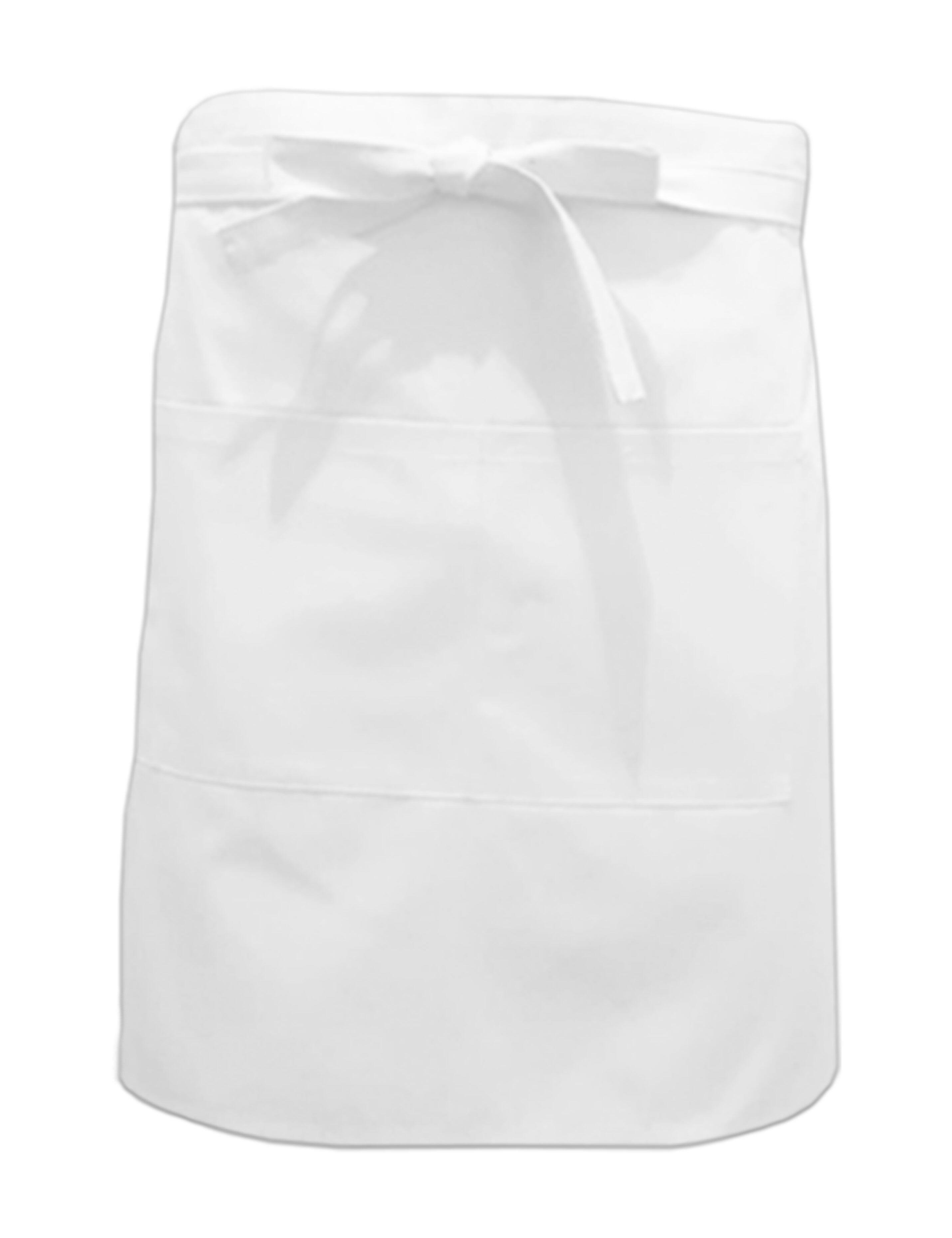 Nibano Mid Length Waist Apron with pockets White