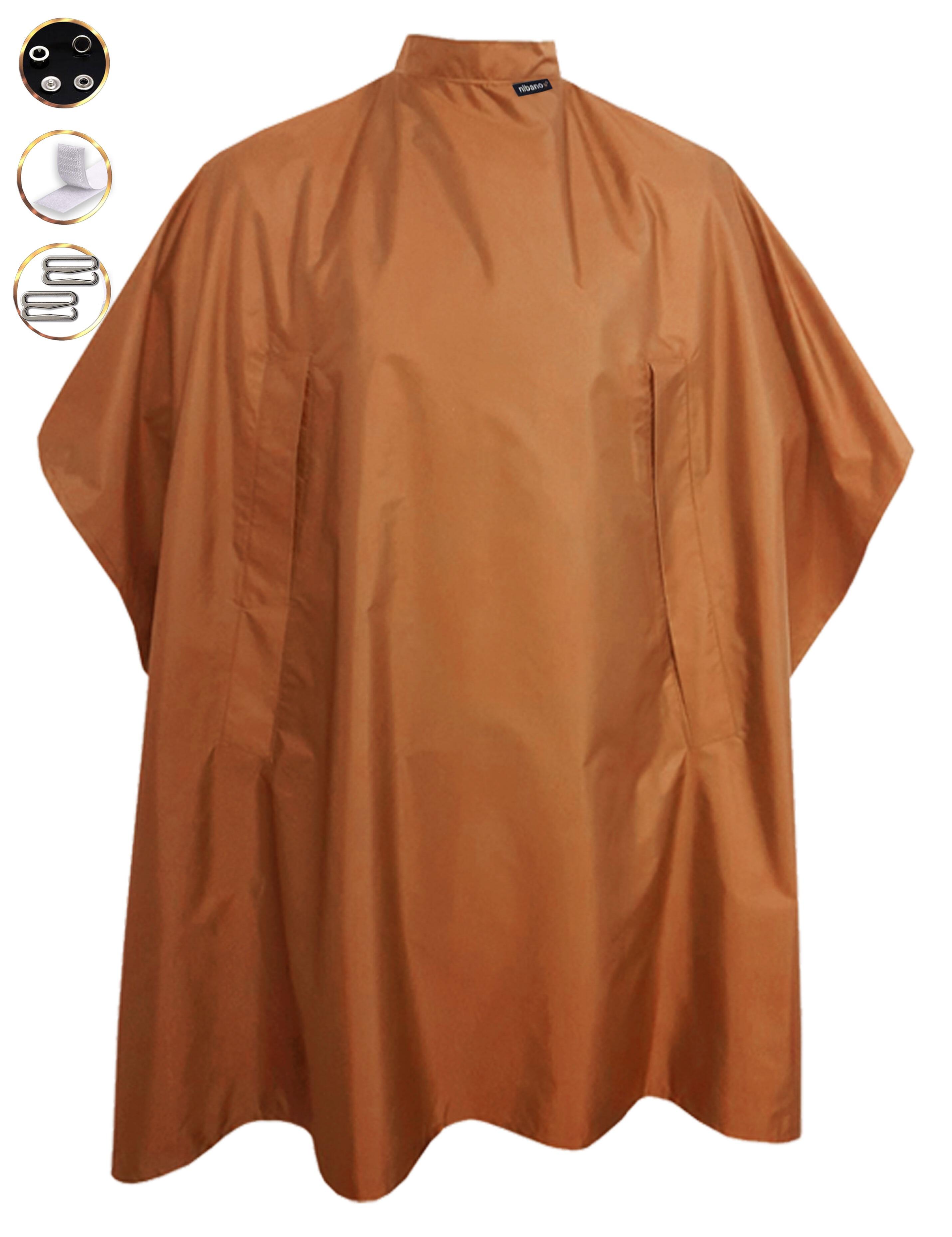 Nibano hairdressing gown ginger biscuit with hand slits
