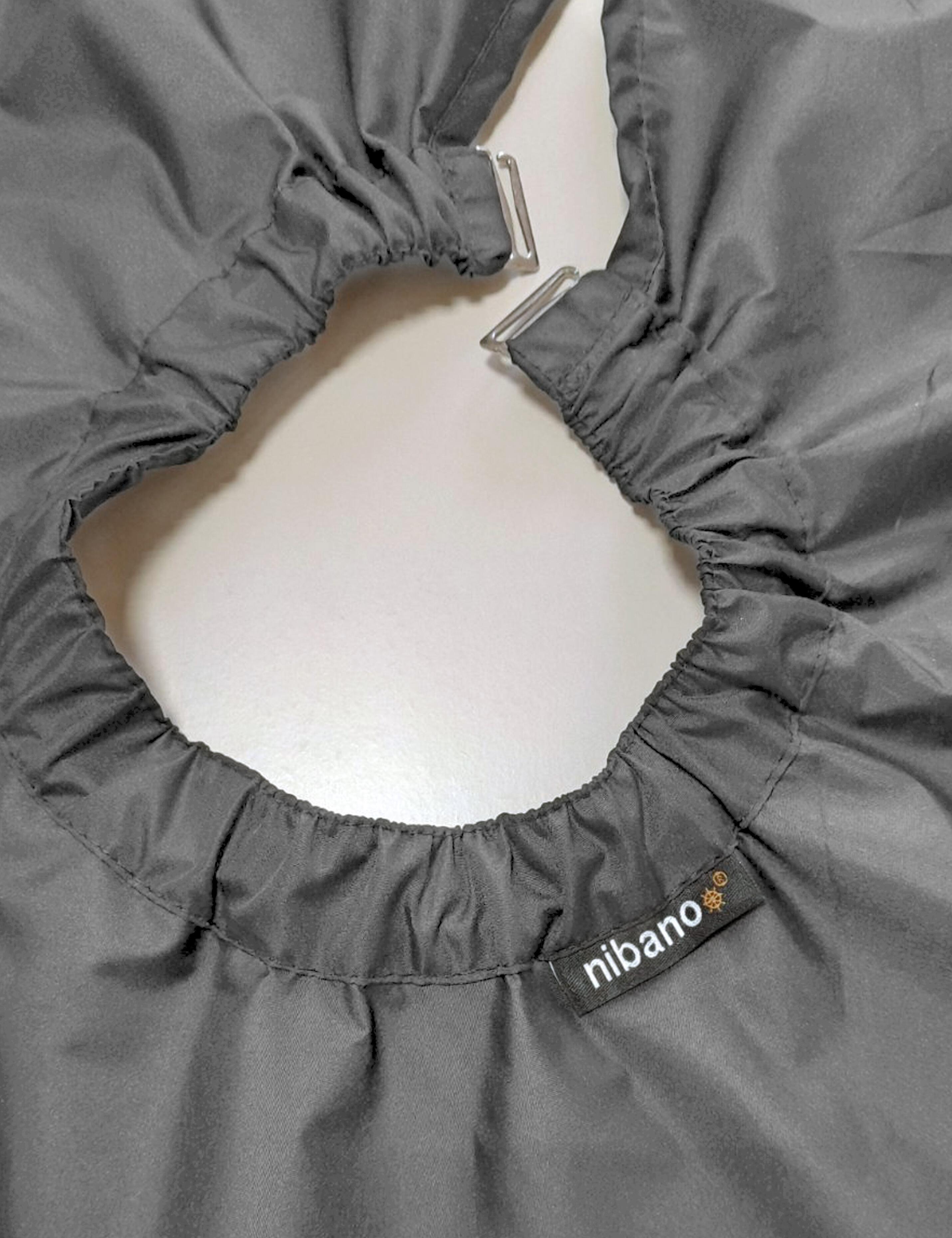 Hairdressing gown with poppers closing dark grey