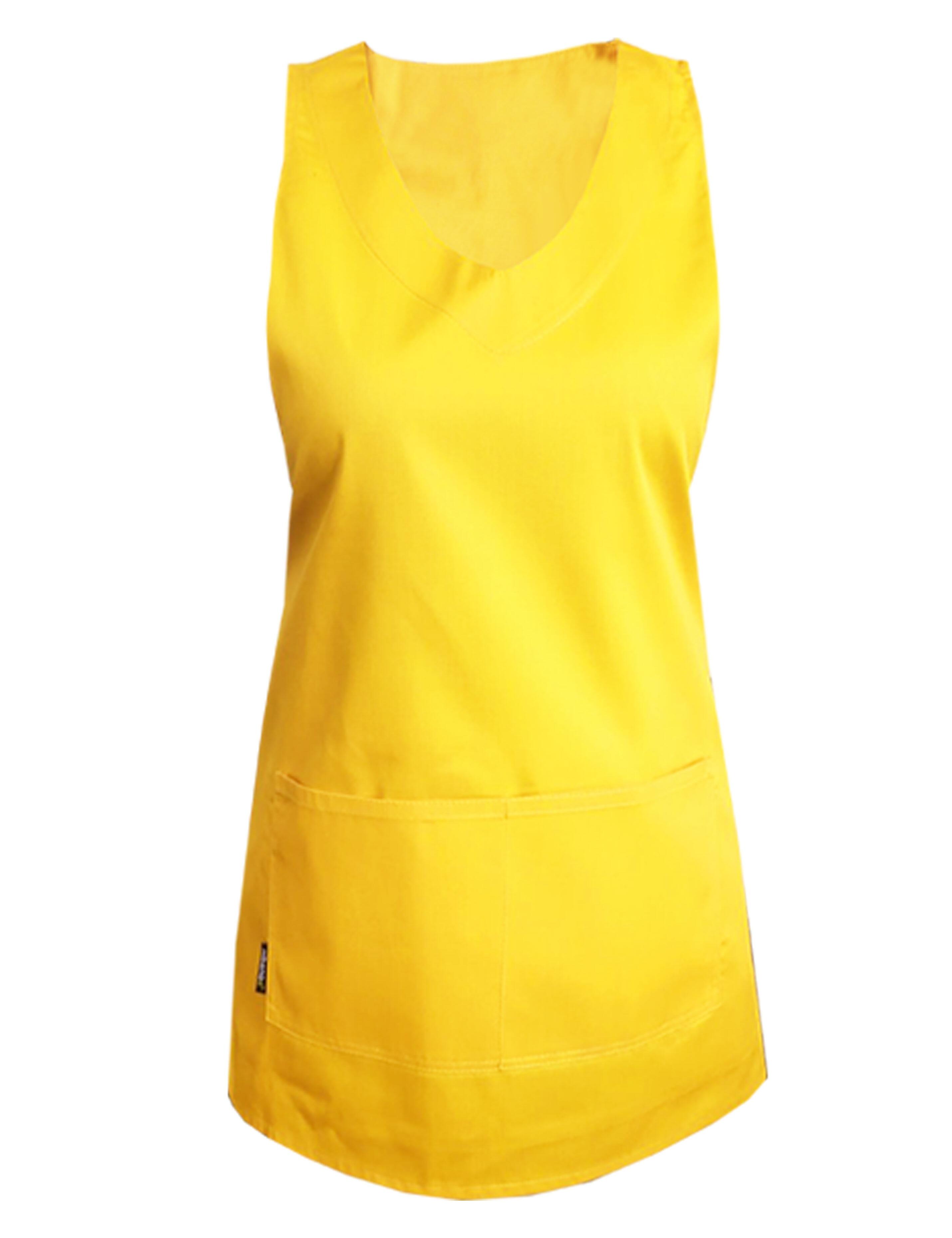Nibano salon apron yellow waterproof wrap around