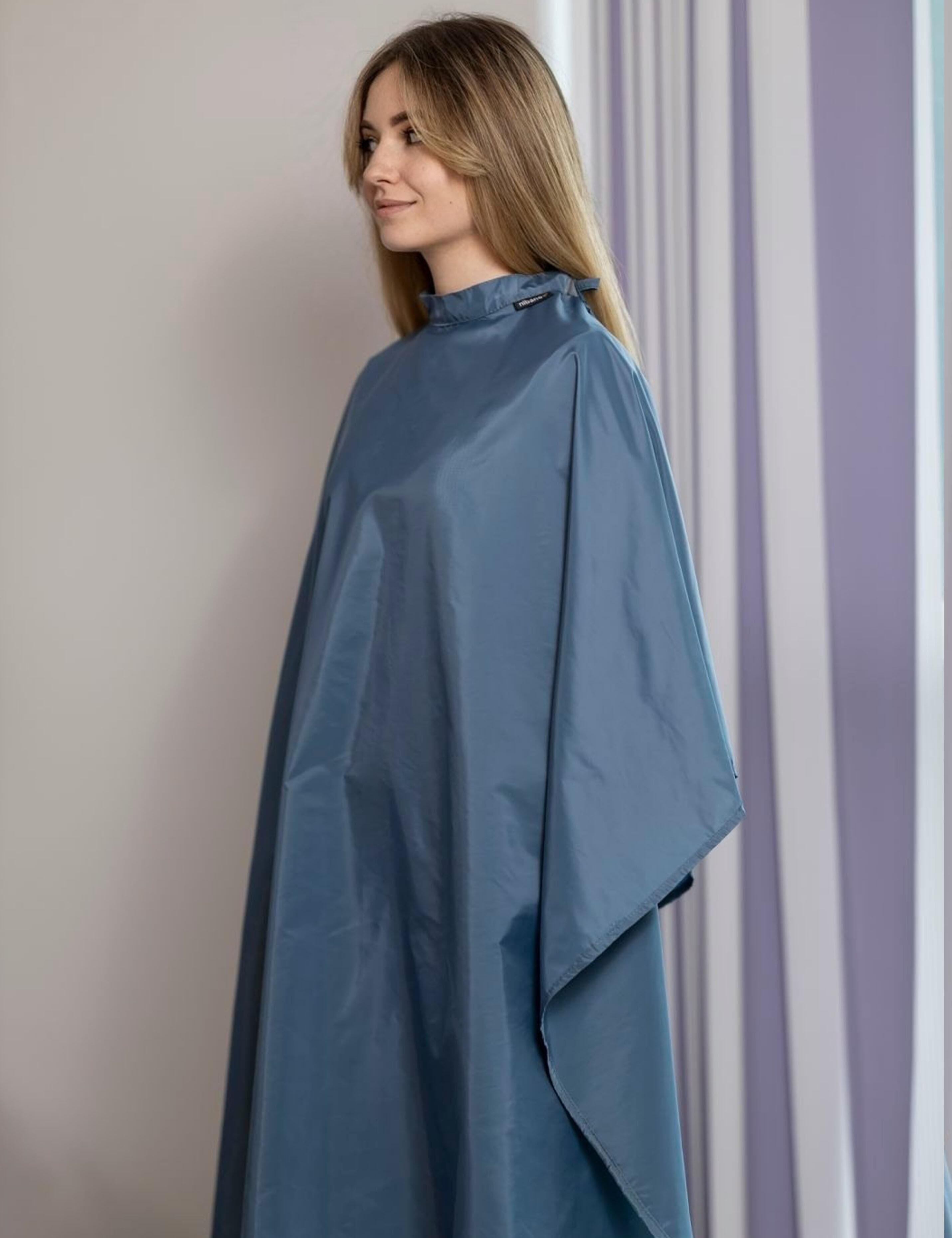 Professional Barber cape steel blue