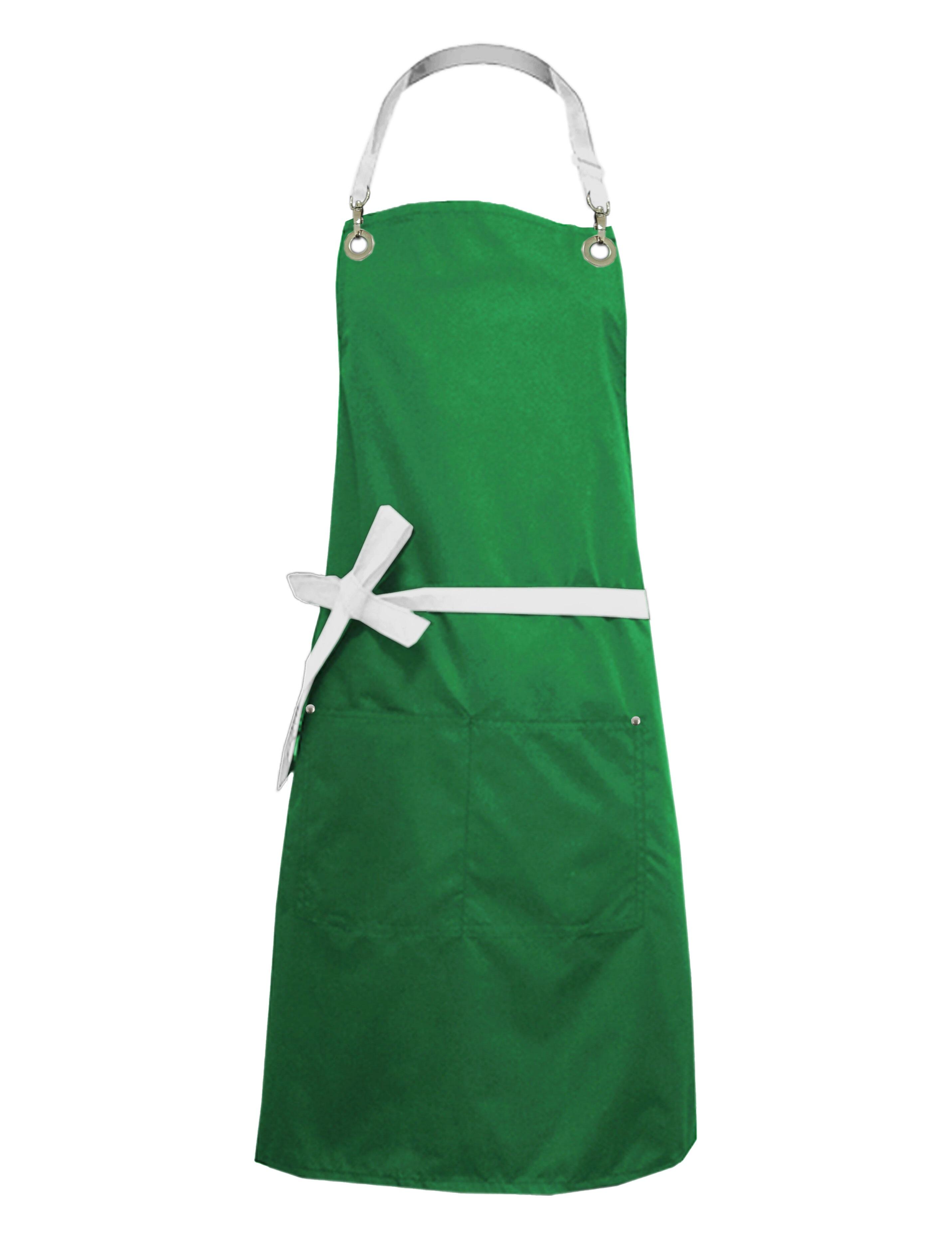 Nibano waterproof bi-colour luxury hairdressing and grooming apron kelly green