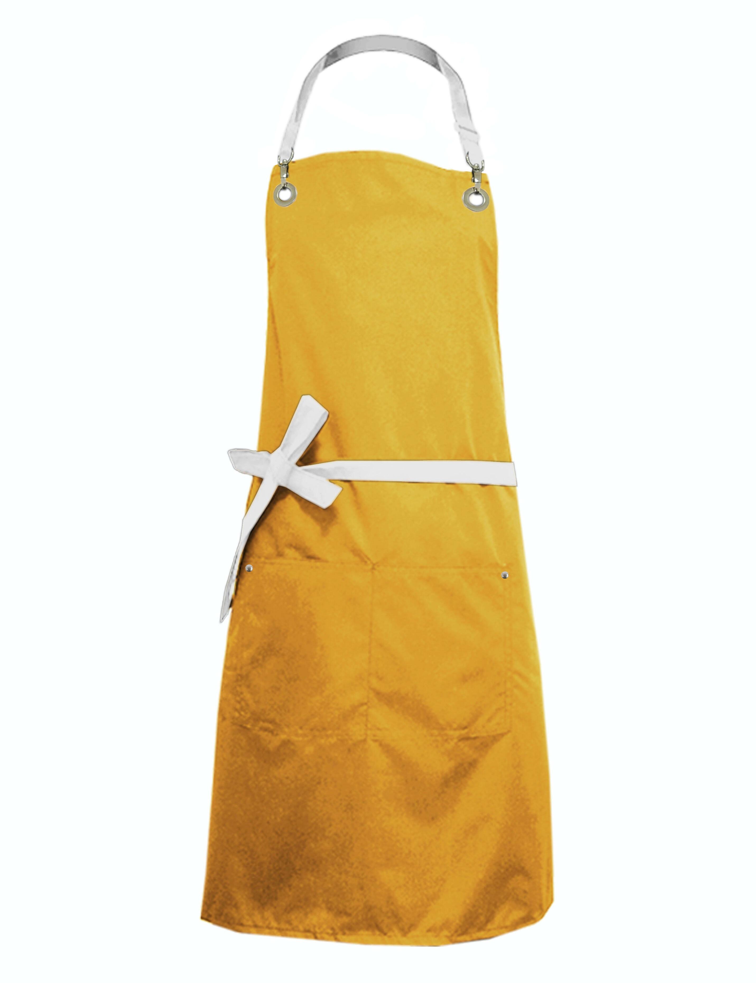 Nibano waterproof bi-colour luxury hairdressing and grooming apron mustard