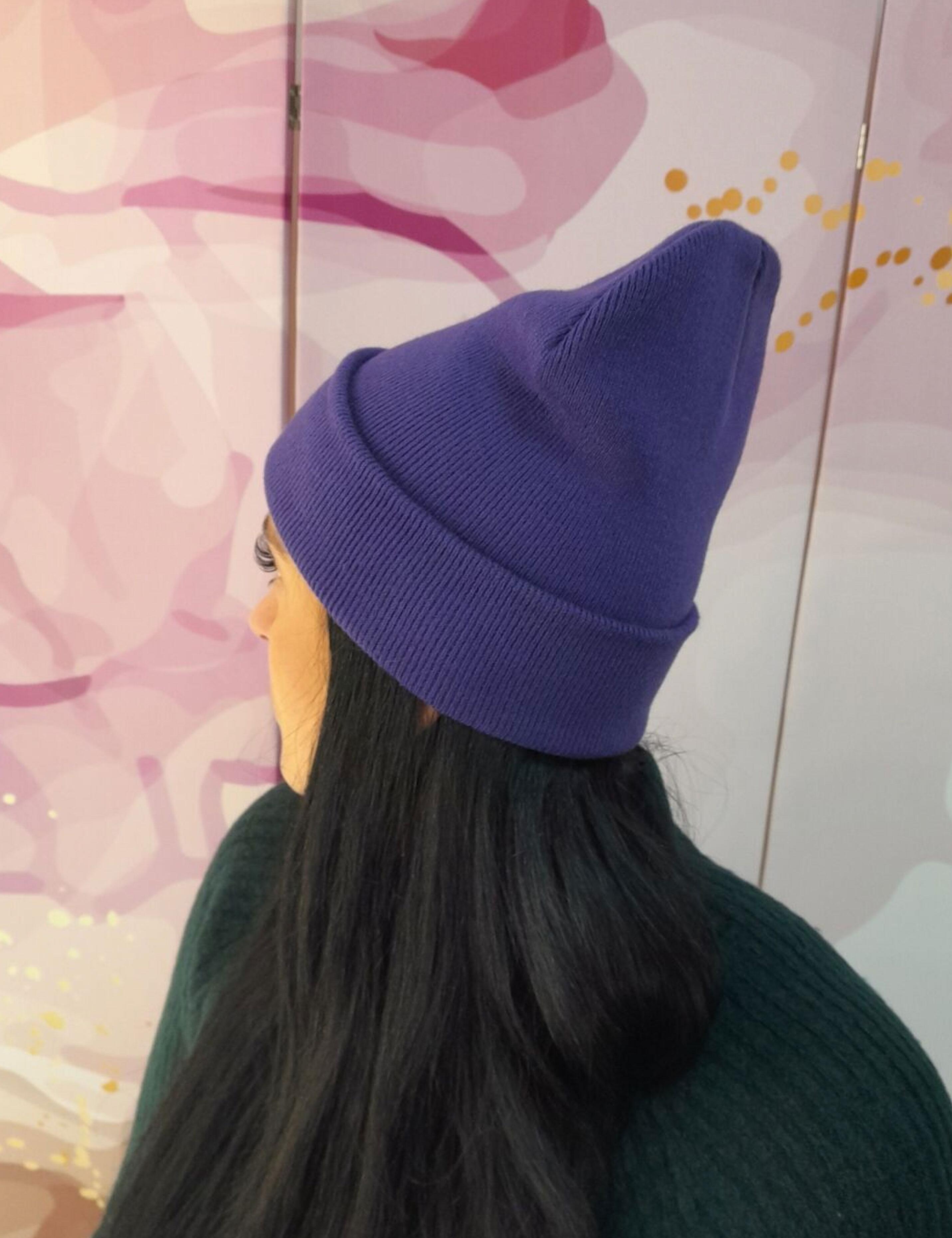 Сlassic plain purple beanie