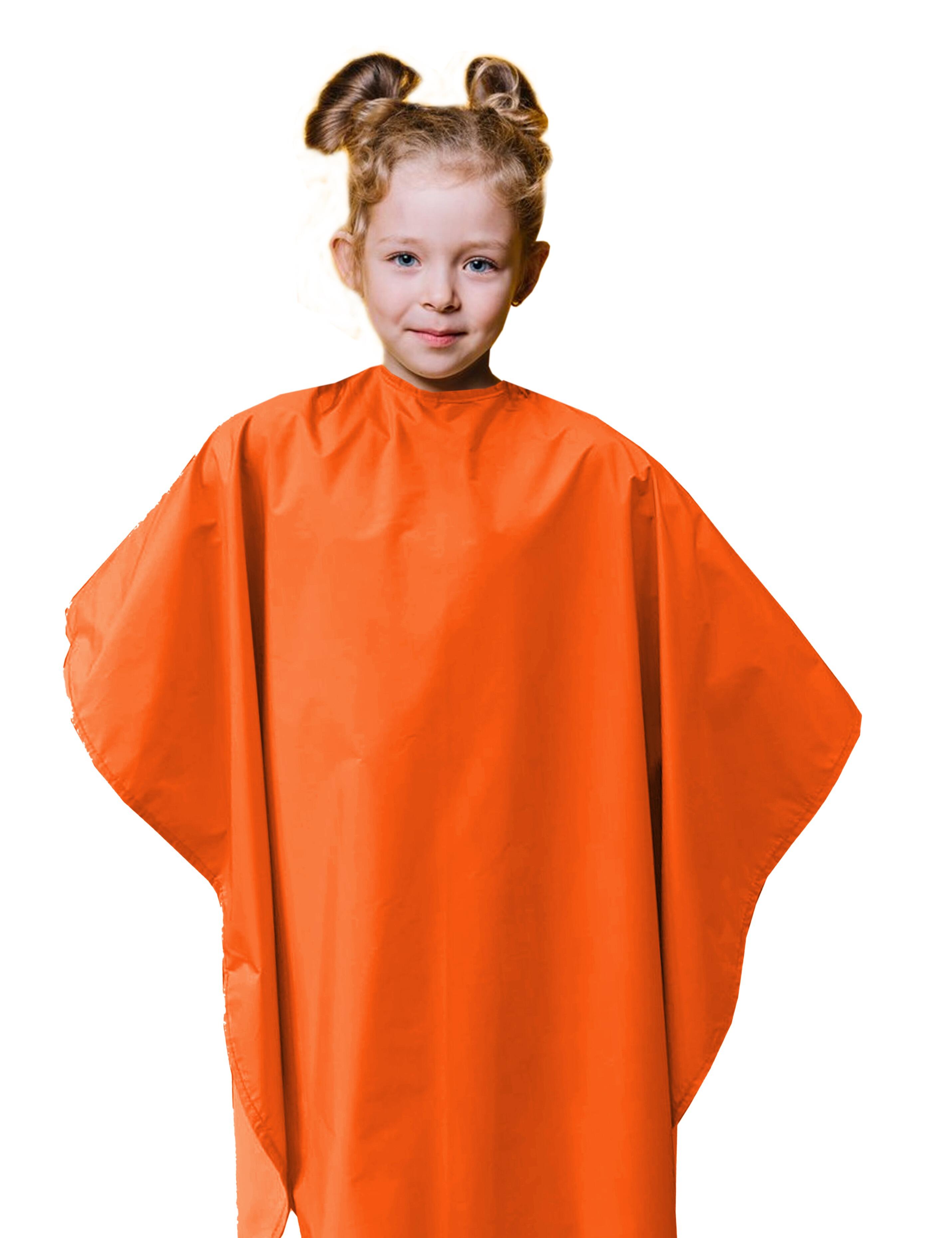 Professional kids hair cutting cape in Orange color