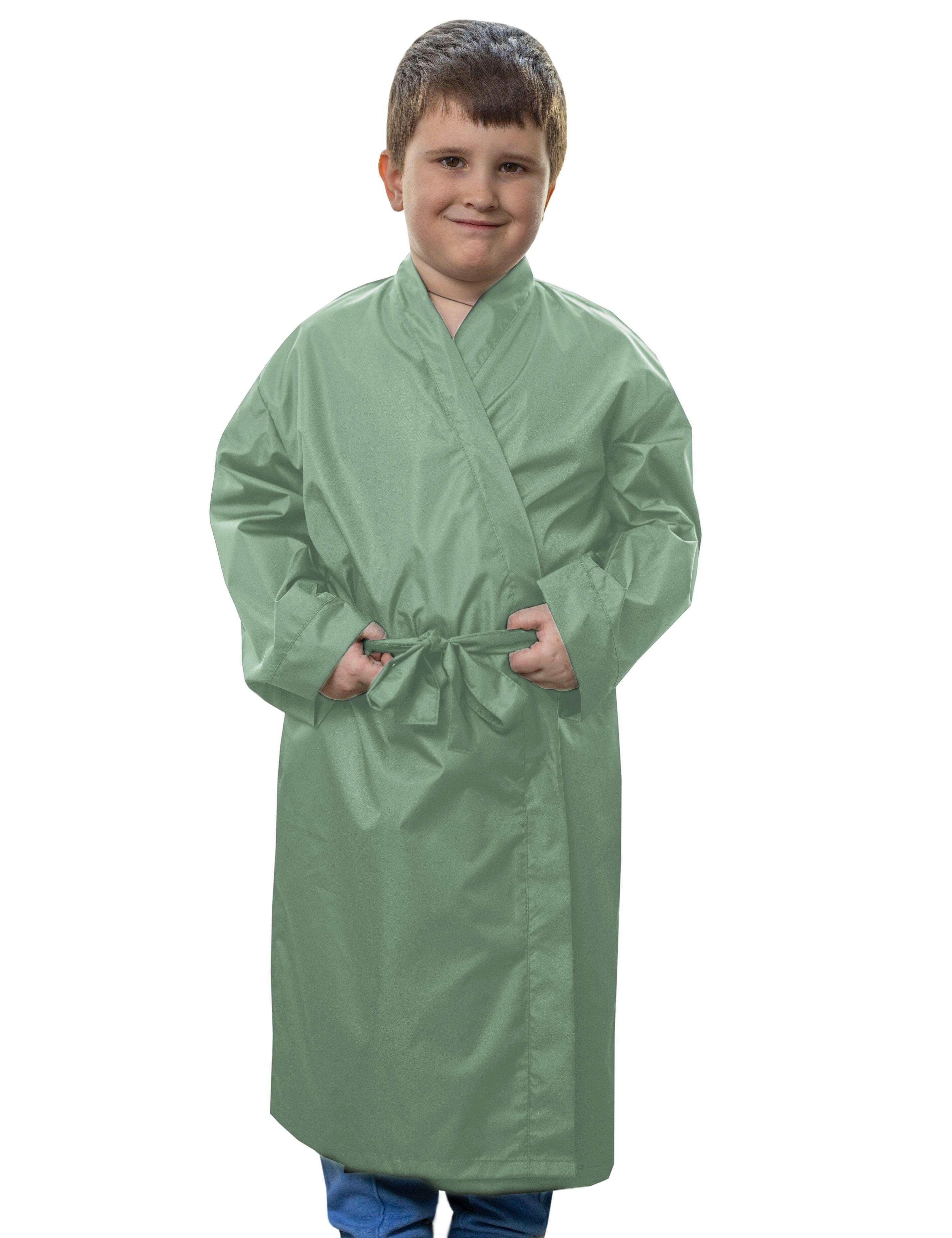 Olive kimono robe for kids, Nibano brand clothing
