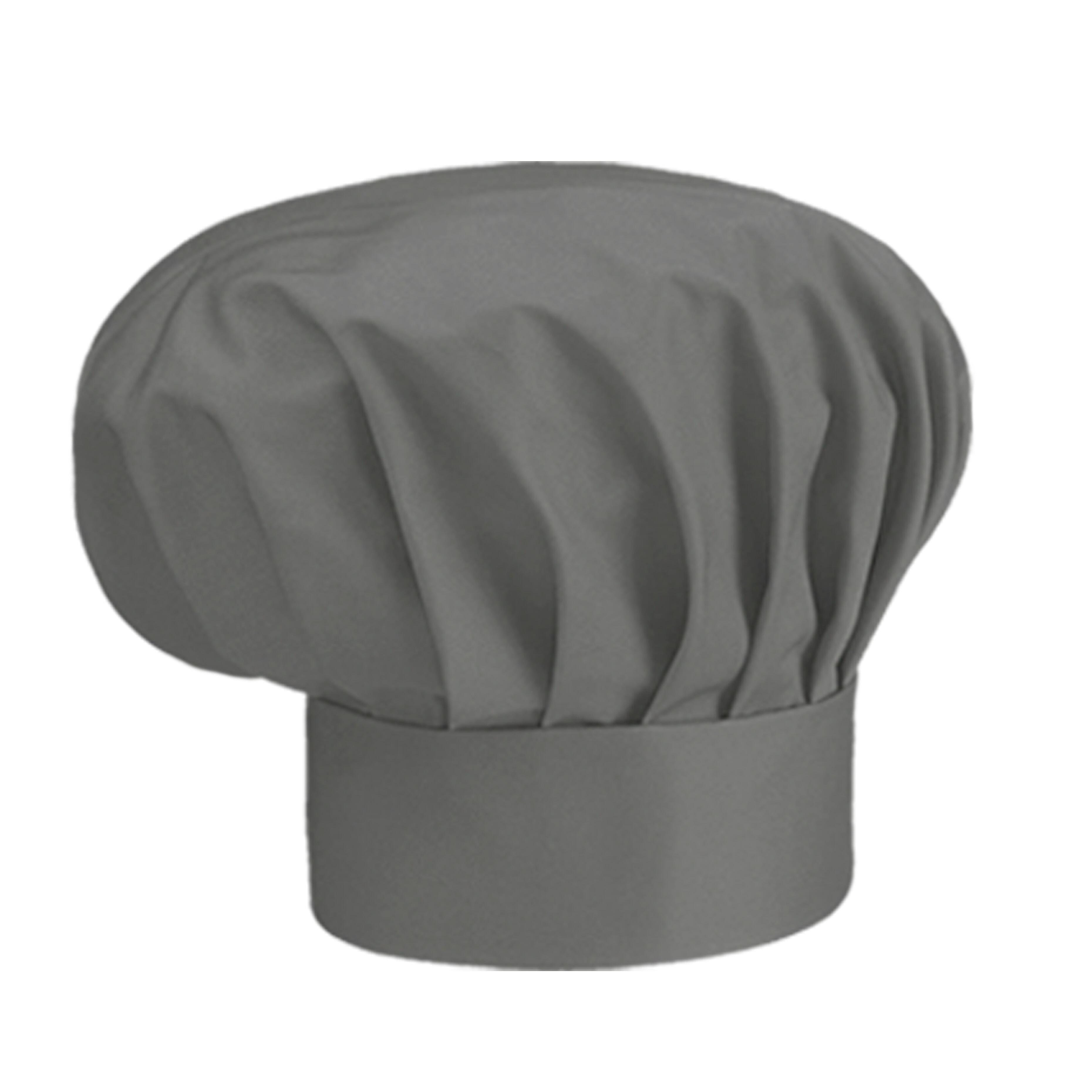 Grey culinary chef hat ideal for restaurant uniforms