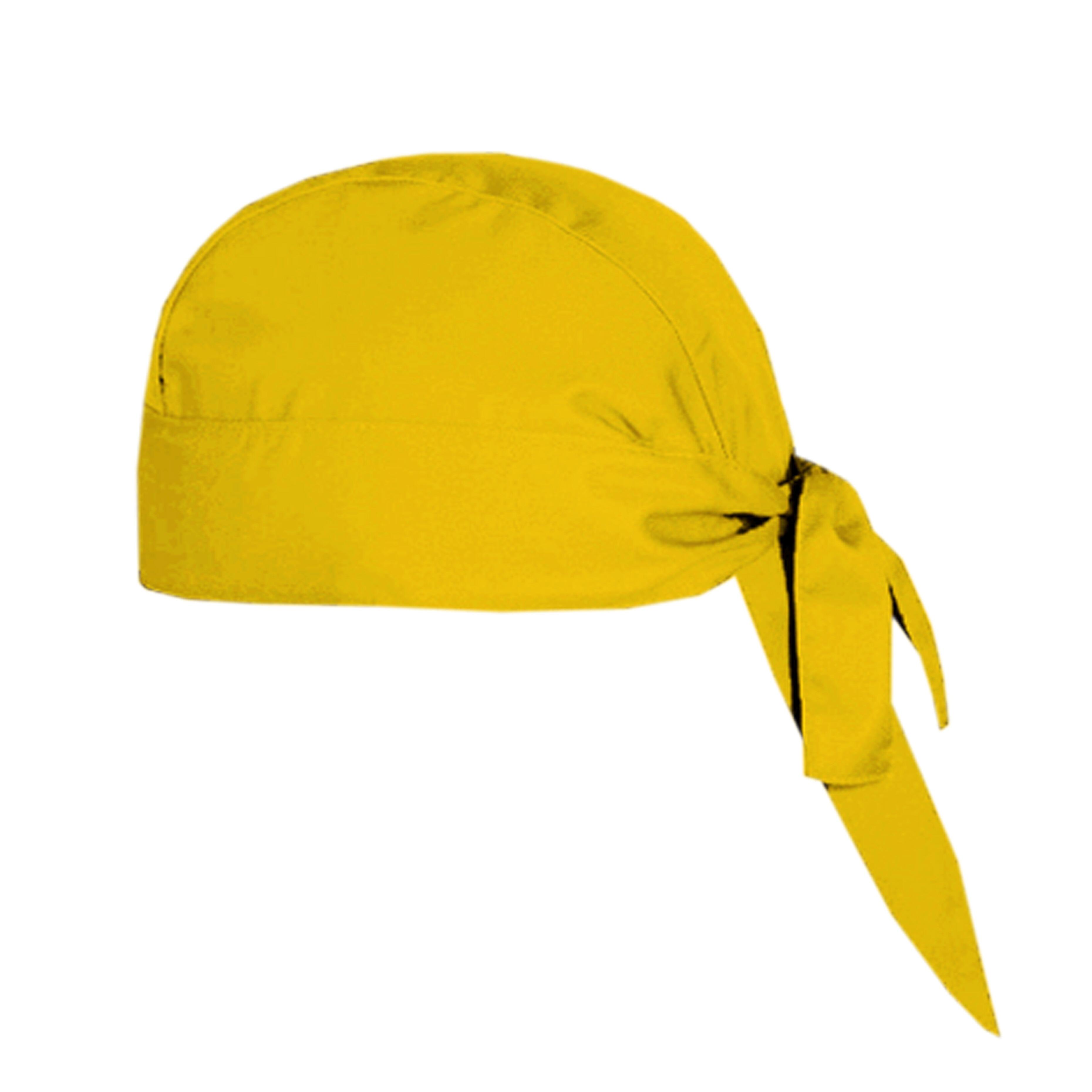 Yellow chef bandana plain design for professional chefs