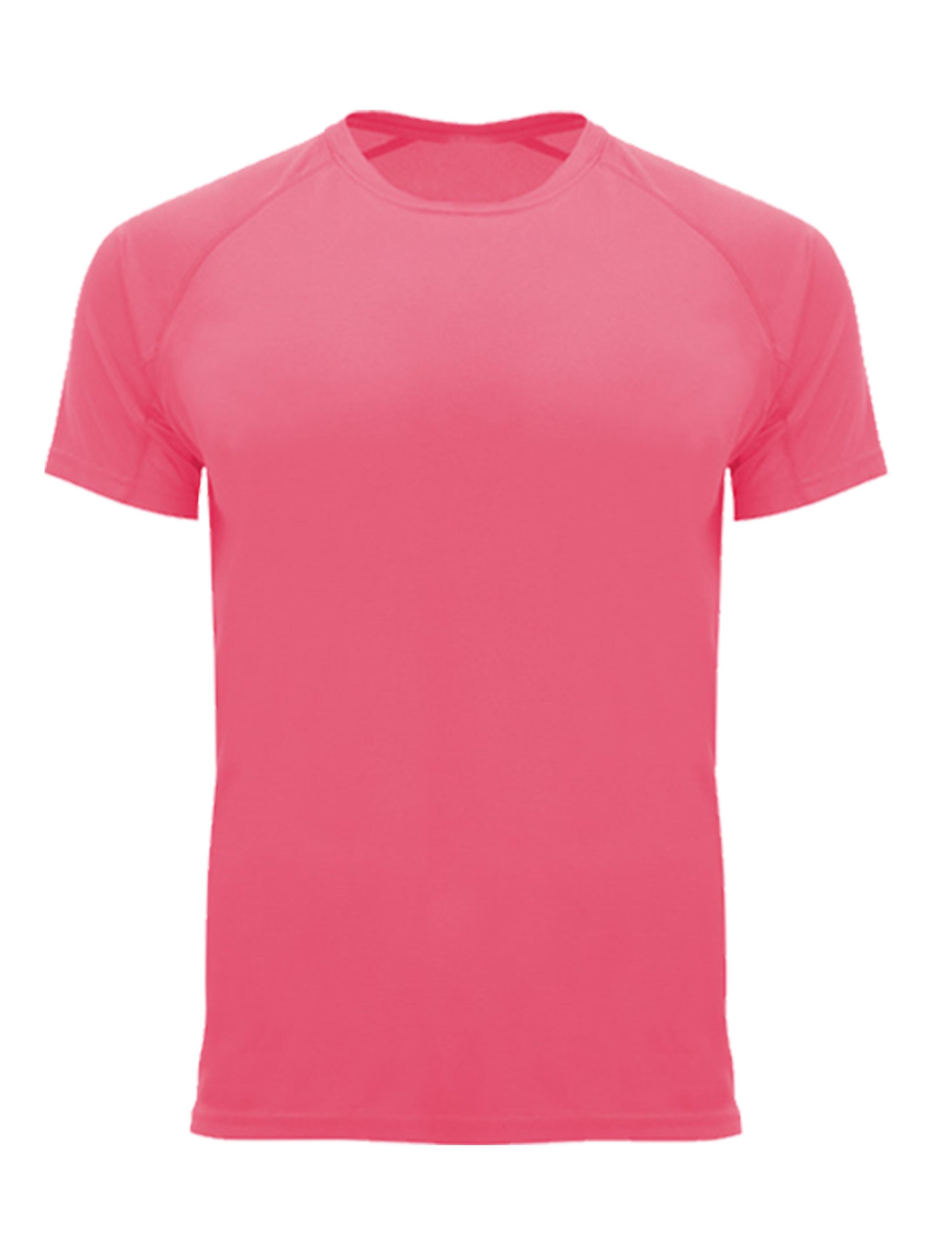 Neon Pink Dri Fit gym t-shirt breathable fitness wear plain or printed