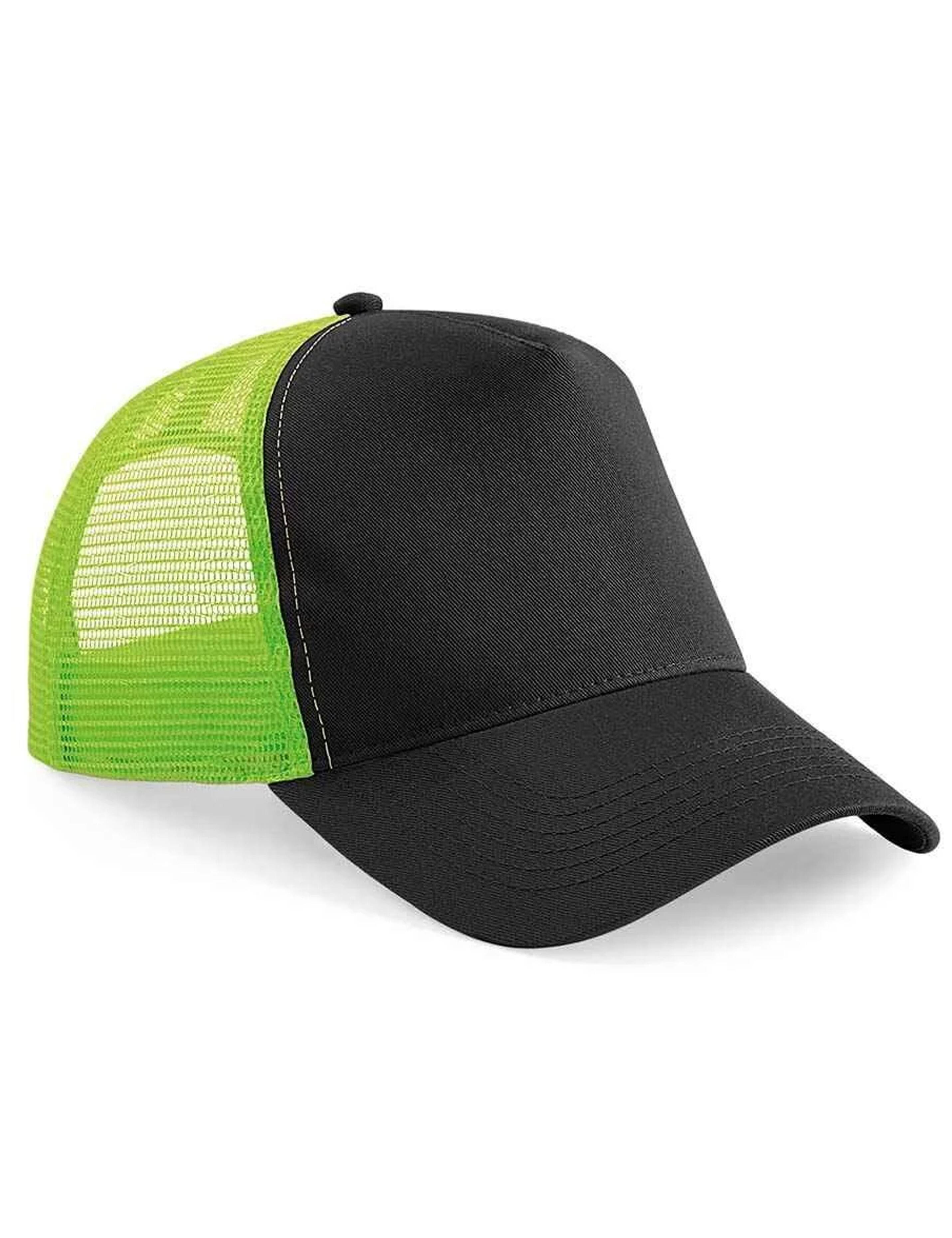 Black Lime mesh trucker cap breathable snapback style