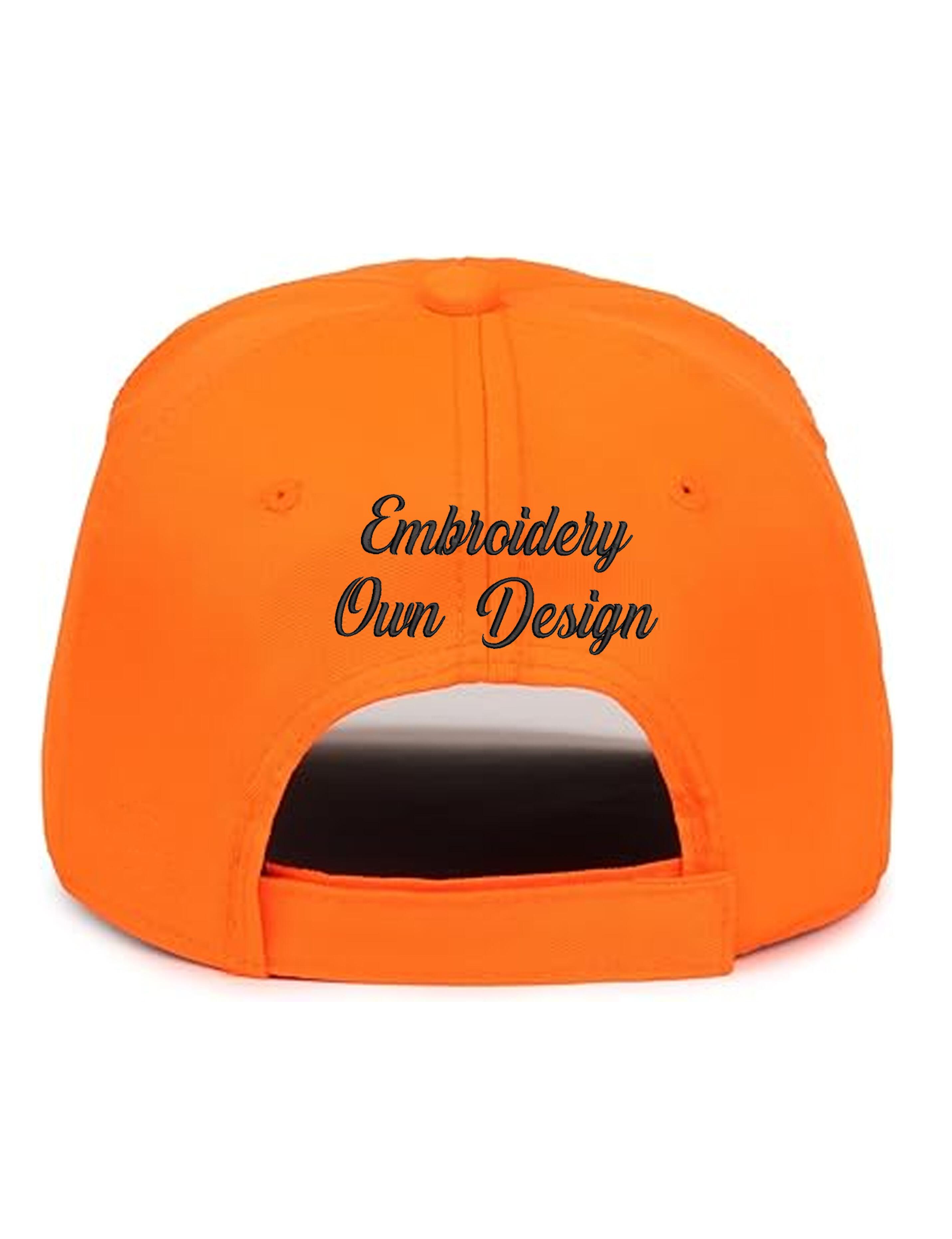 Baseball Cap Orange with back embroidery
