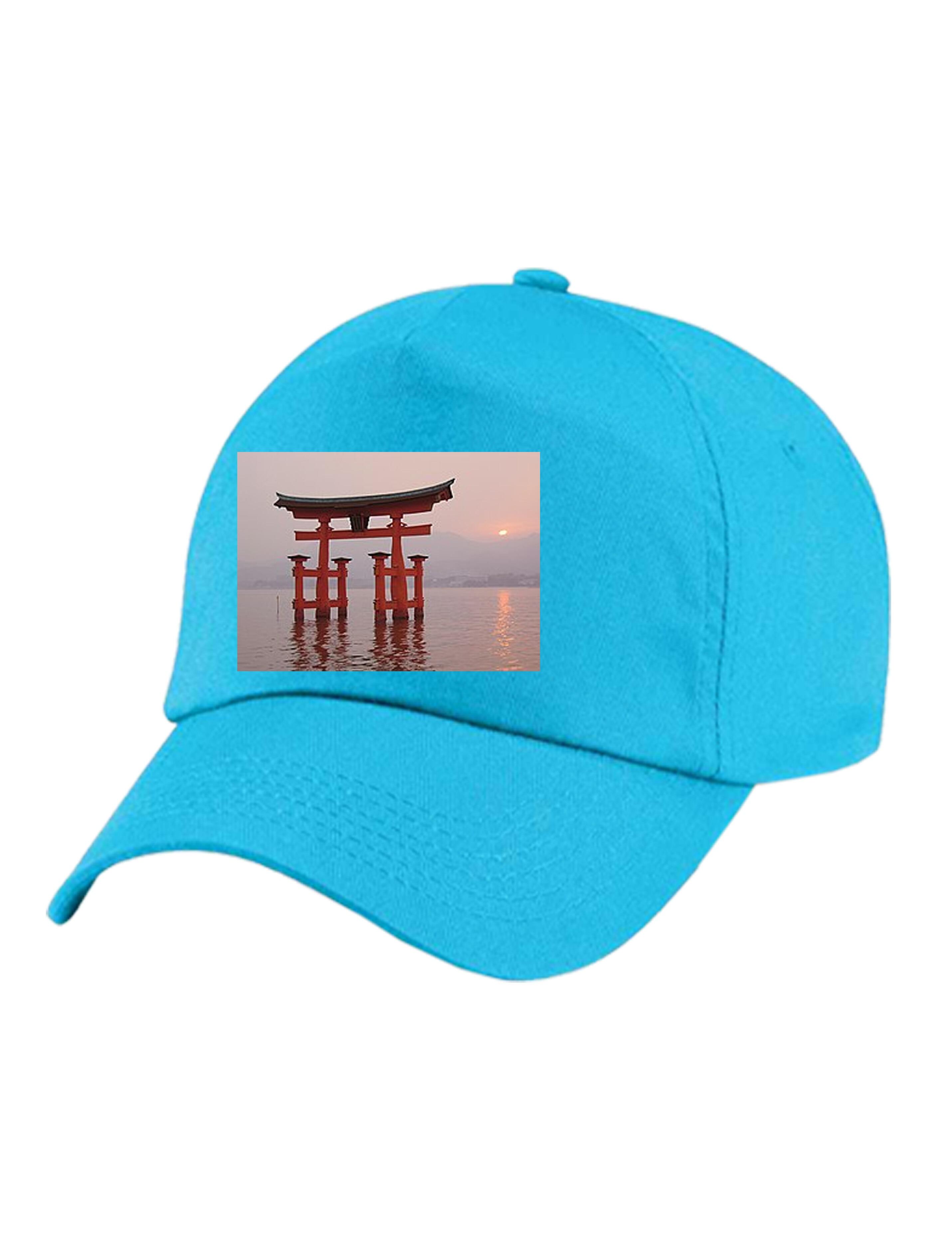 Personalised Photo Printed Baseball Cap Turquoise