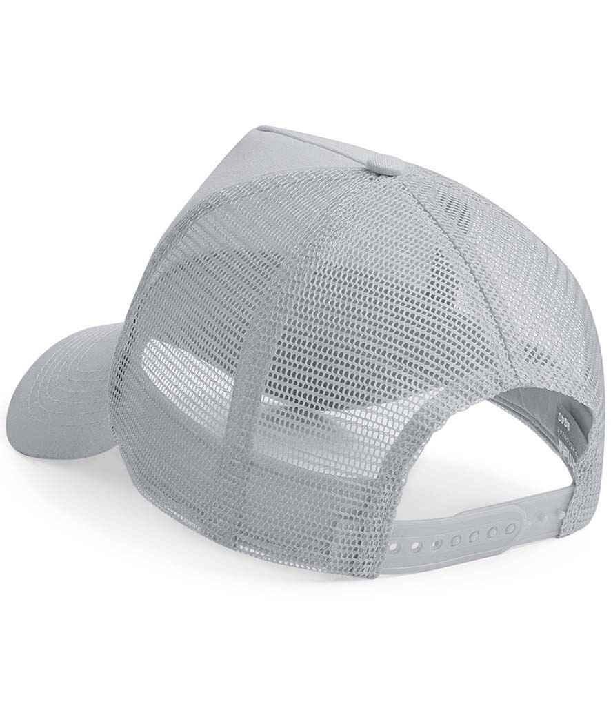 Custom Embroidered Snapback Trucker Cap Light Grey
