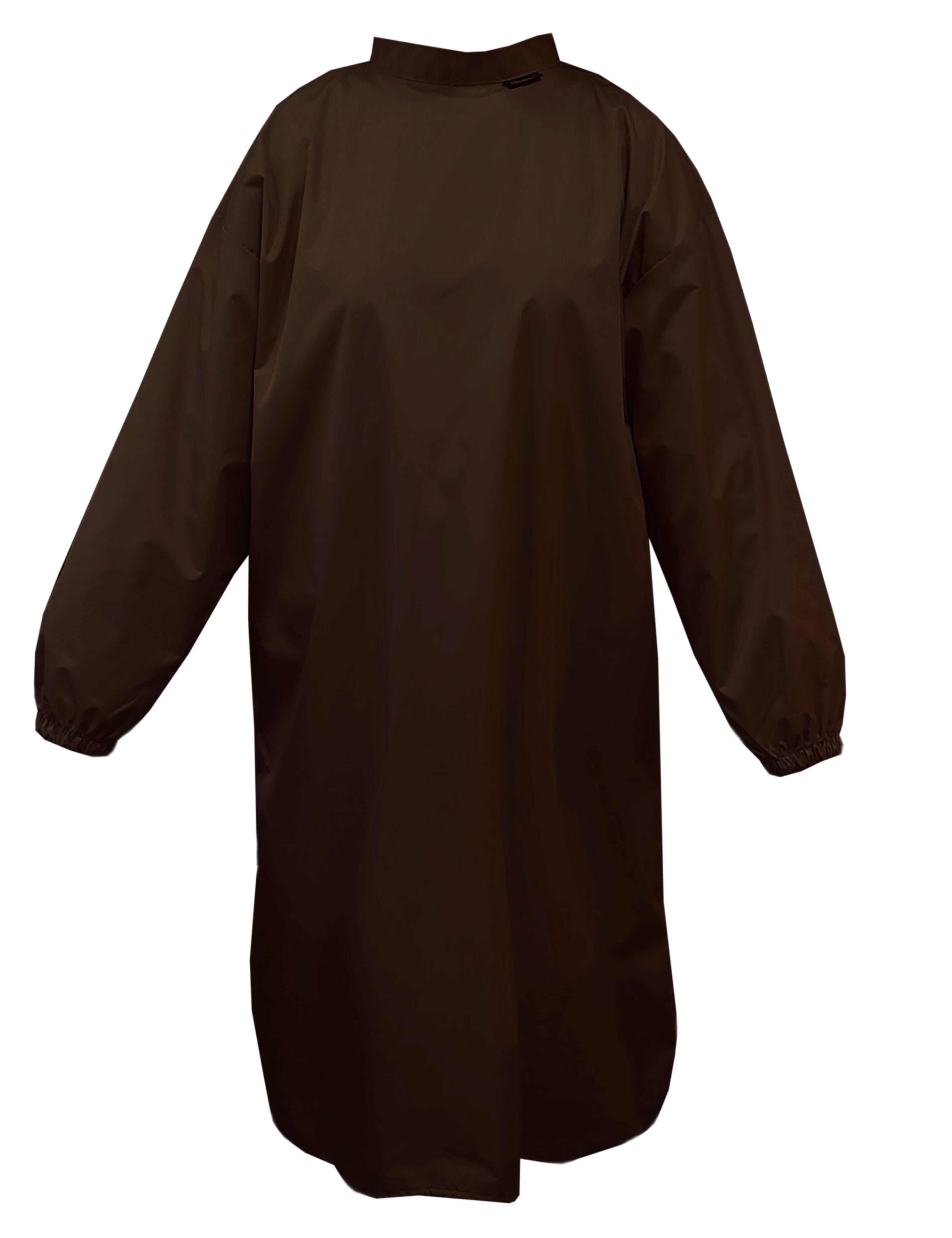 Nibano Hairdressing gown with sleeves chocolate