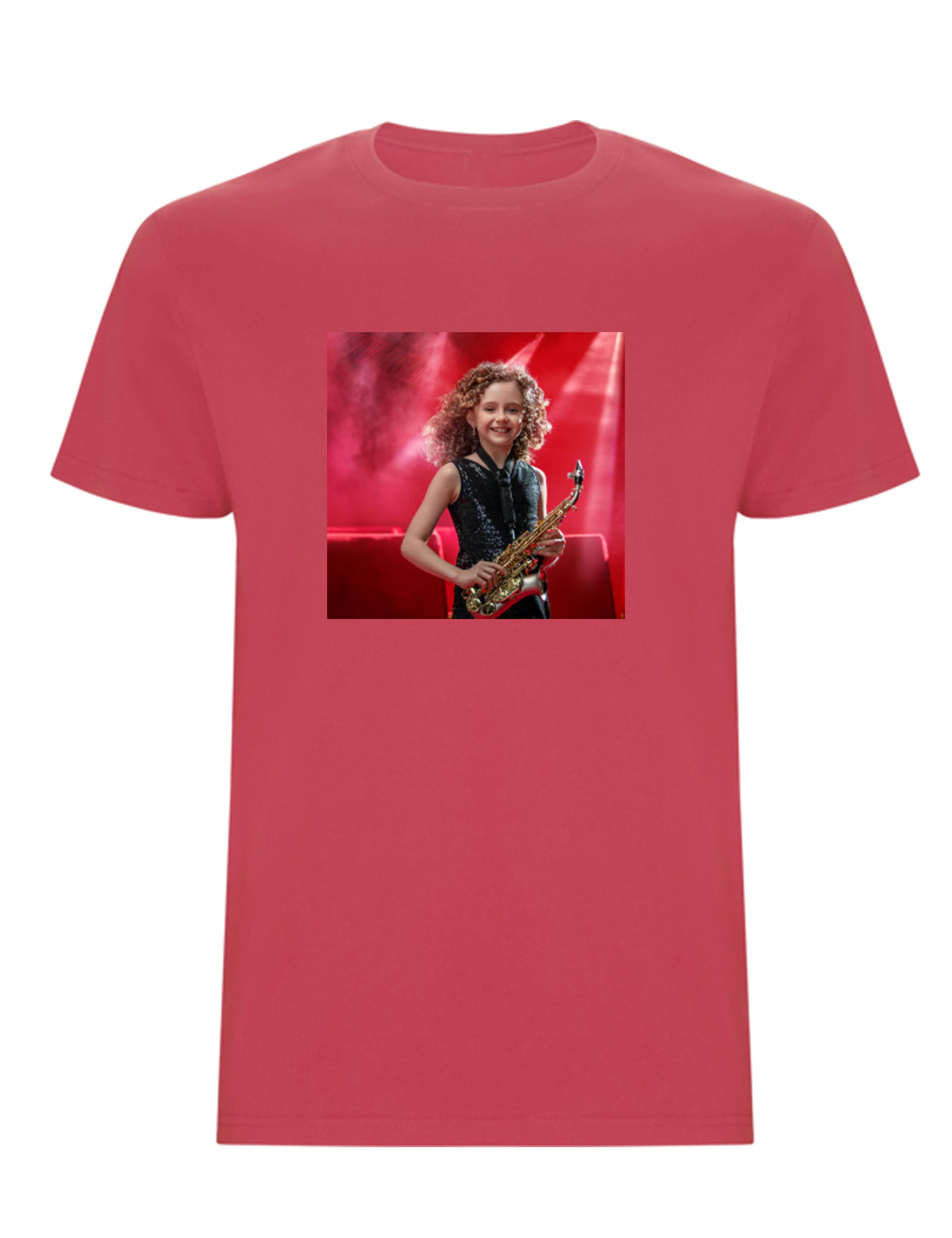 Custom Photo Printed Heavyweight Kids T-Shirt Red Love