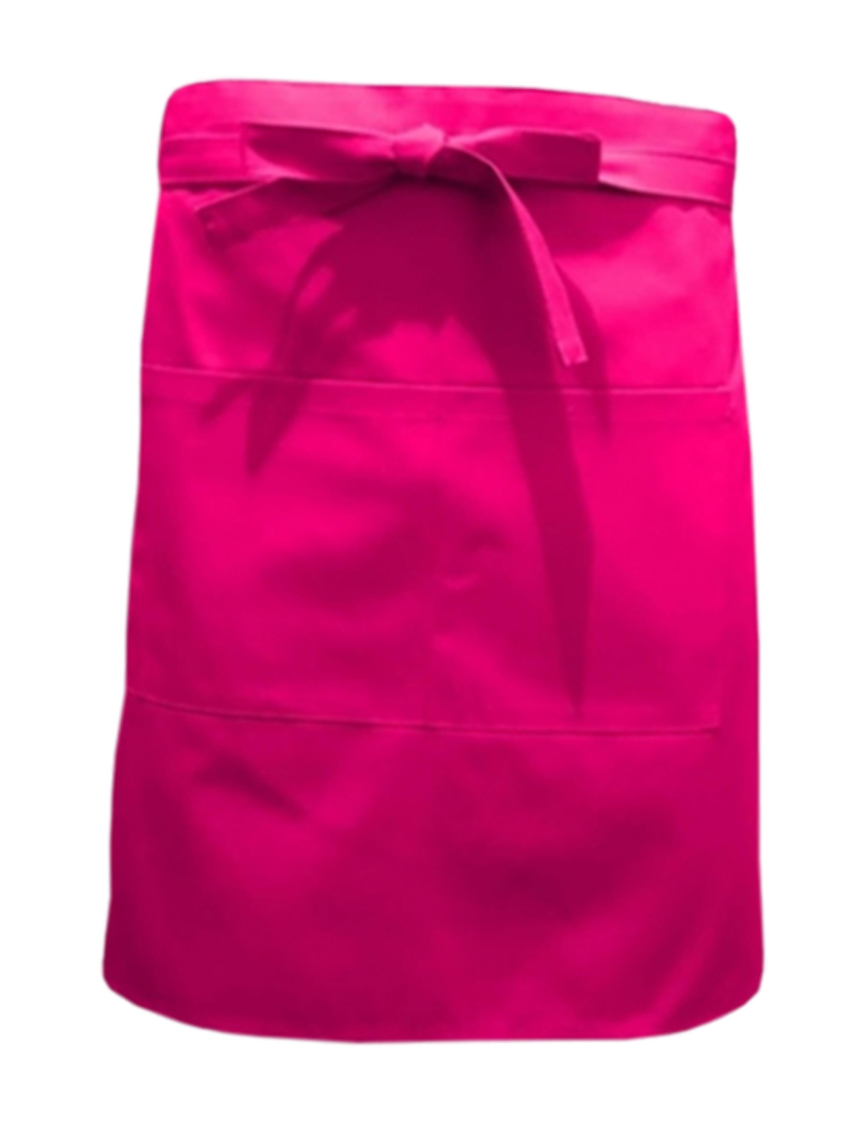 Nibano Mid Length Waist Apron with pockets Hot Pink