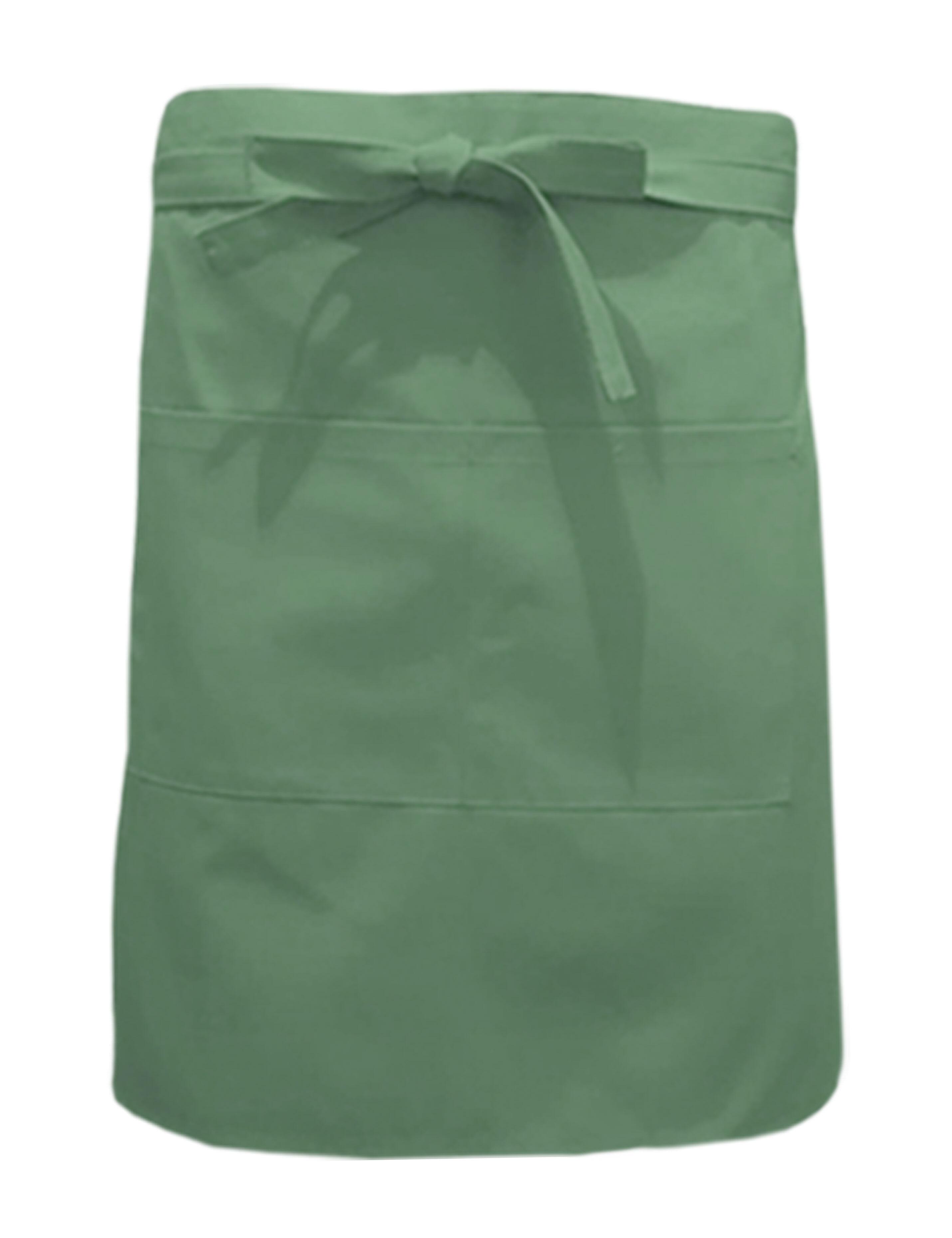 Nibano Mid Length Waist Apron with pockets Olive
