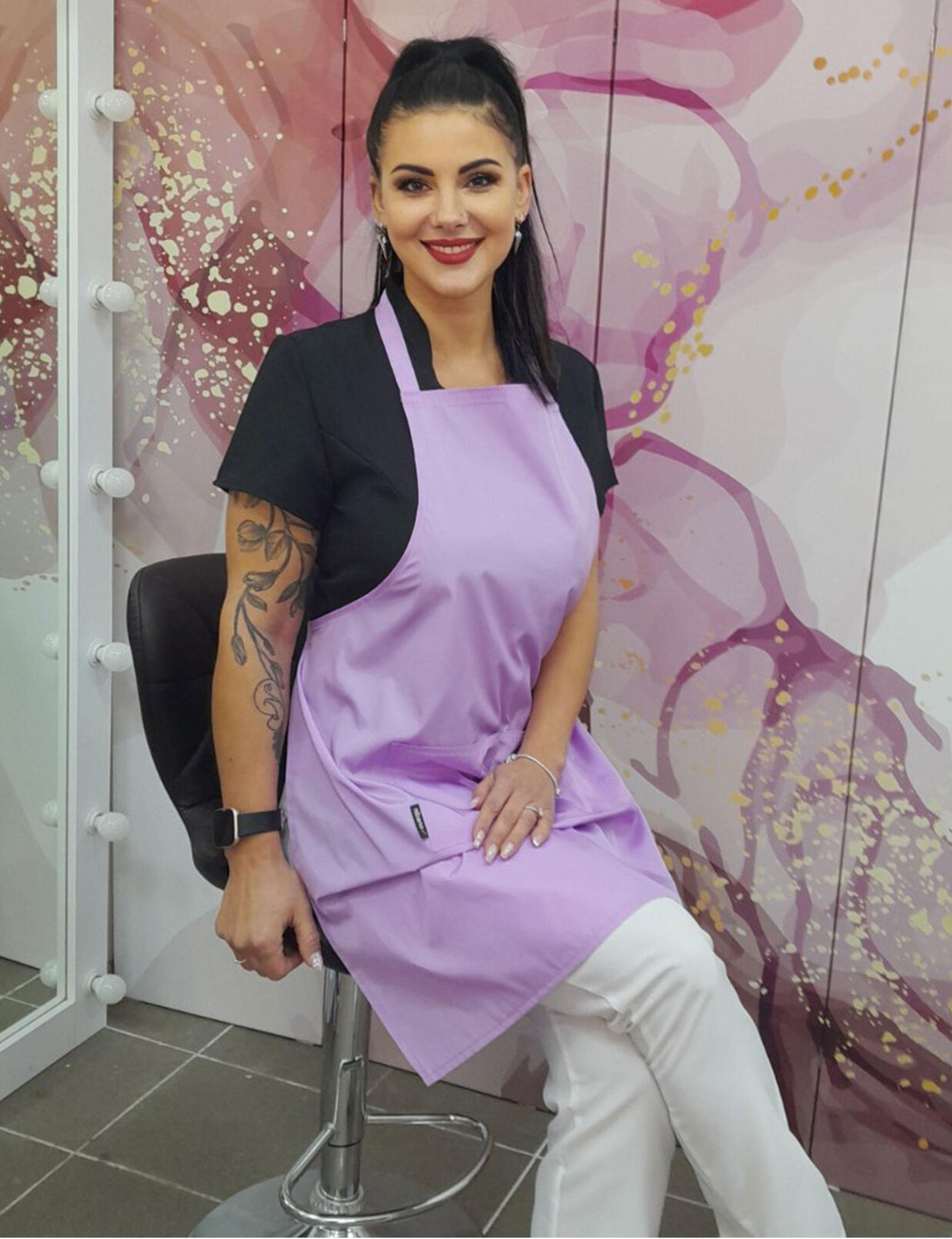 Hairdresser’s waterproof apron lilac