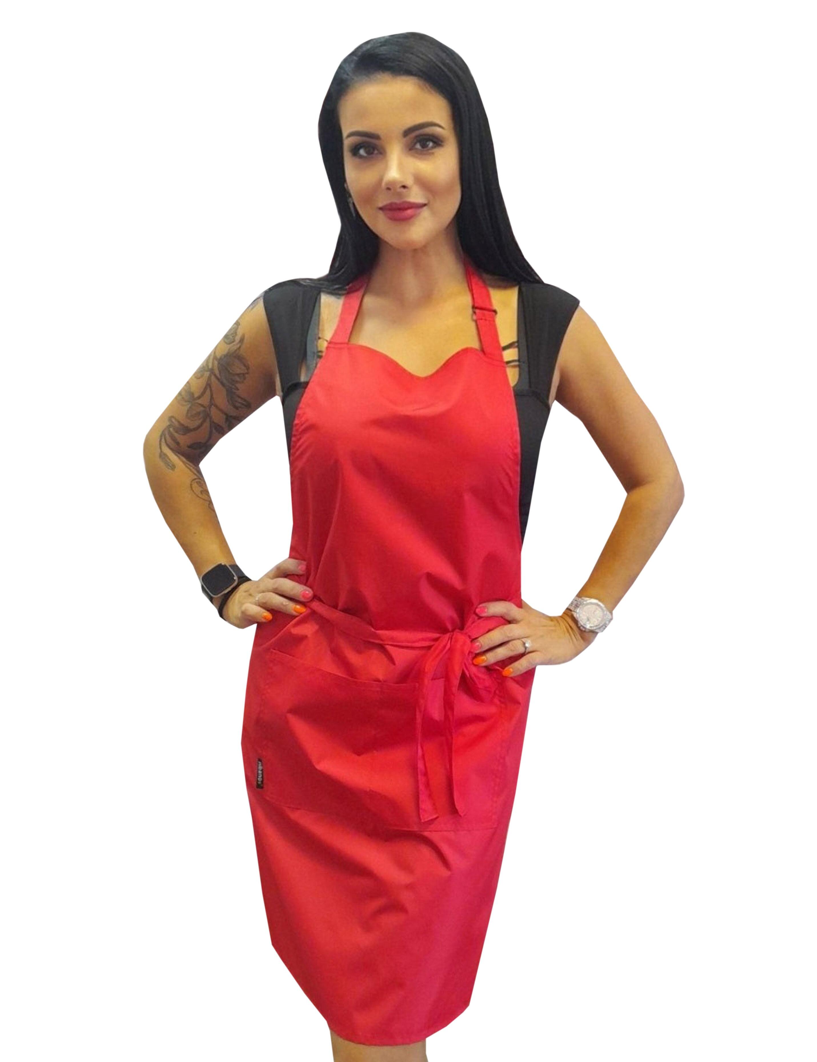 Hairdresser’s waterproof apron red