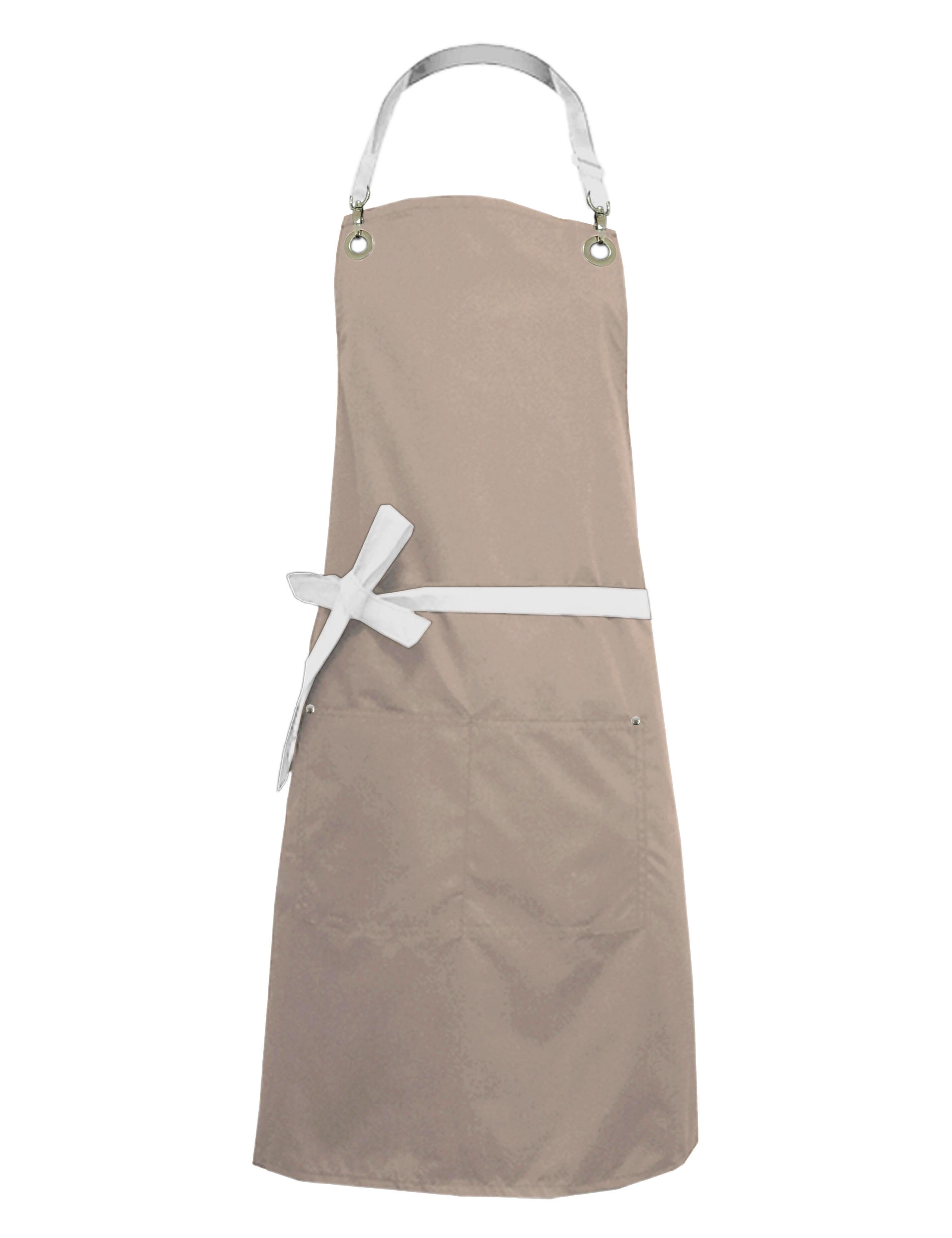 Nibano waterproof bi-colour luxury hairdressing and grooming apron latte