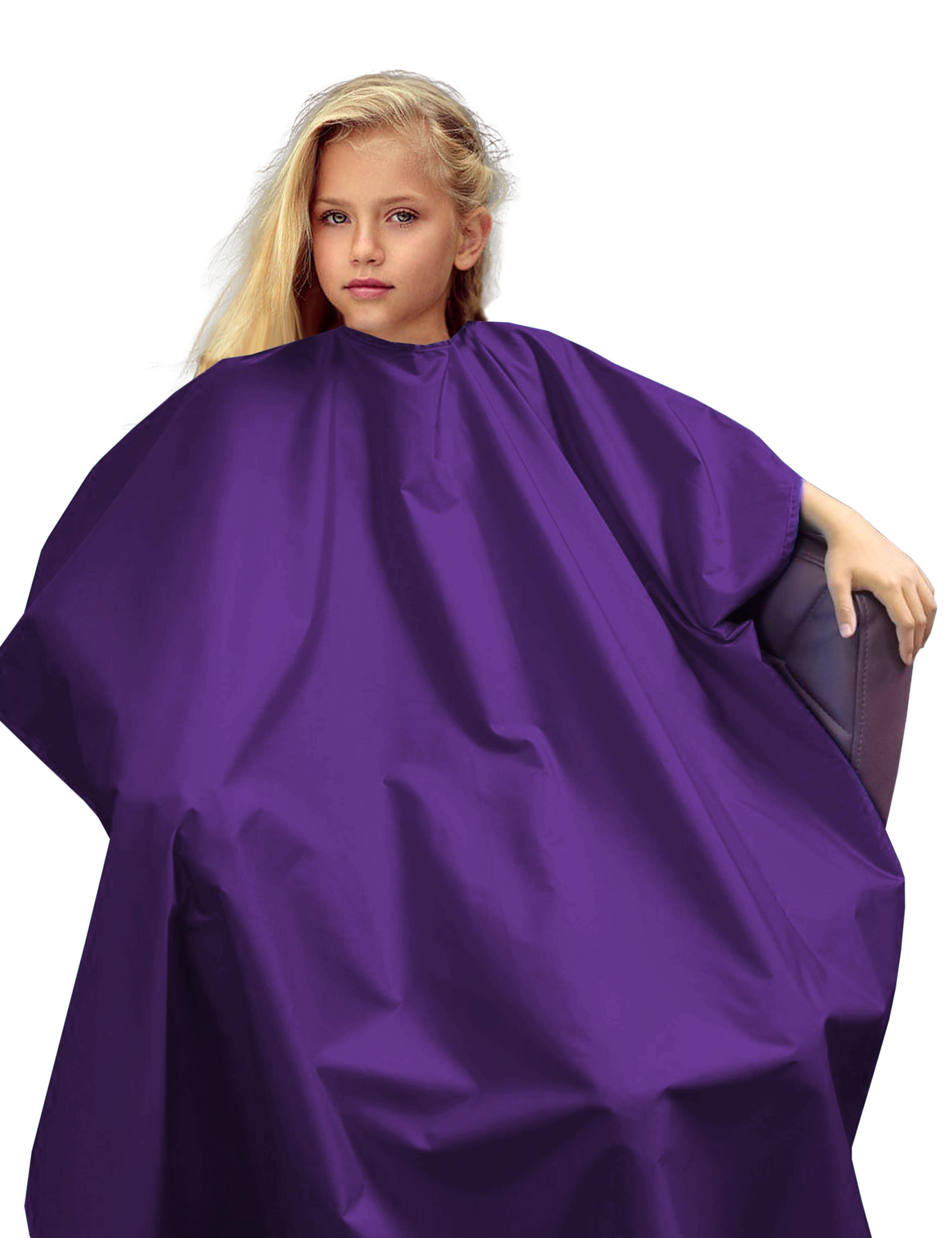 Professional kids hair cutting cape in Purple color