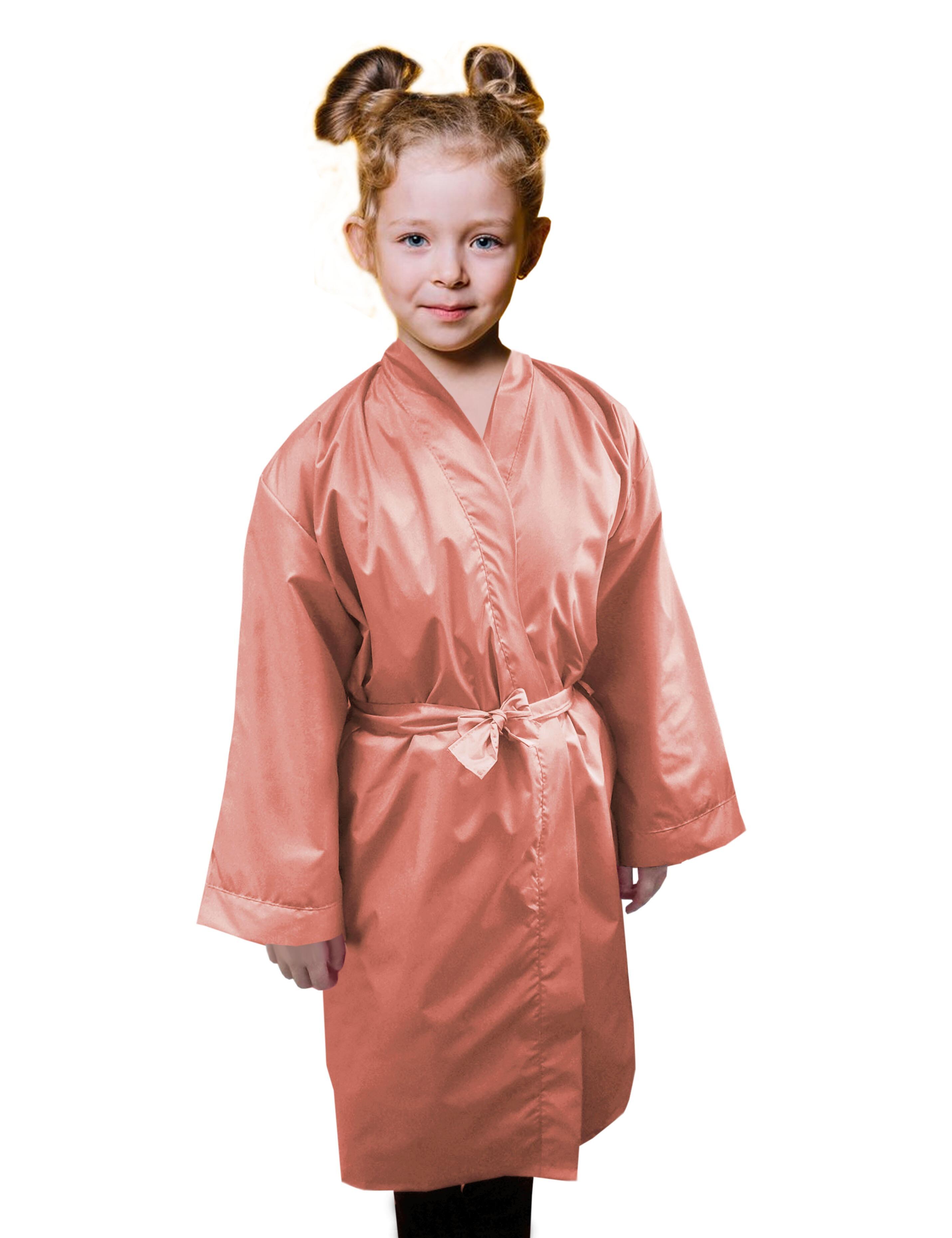 Peach kimono robe for kids, Nibano brand clothing