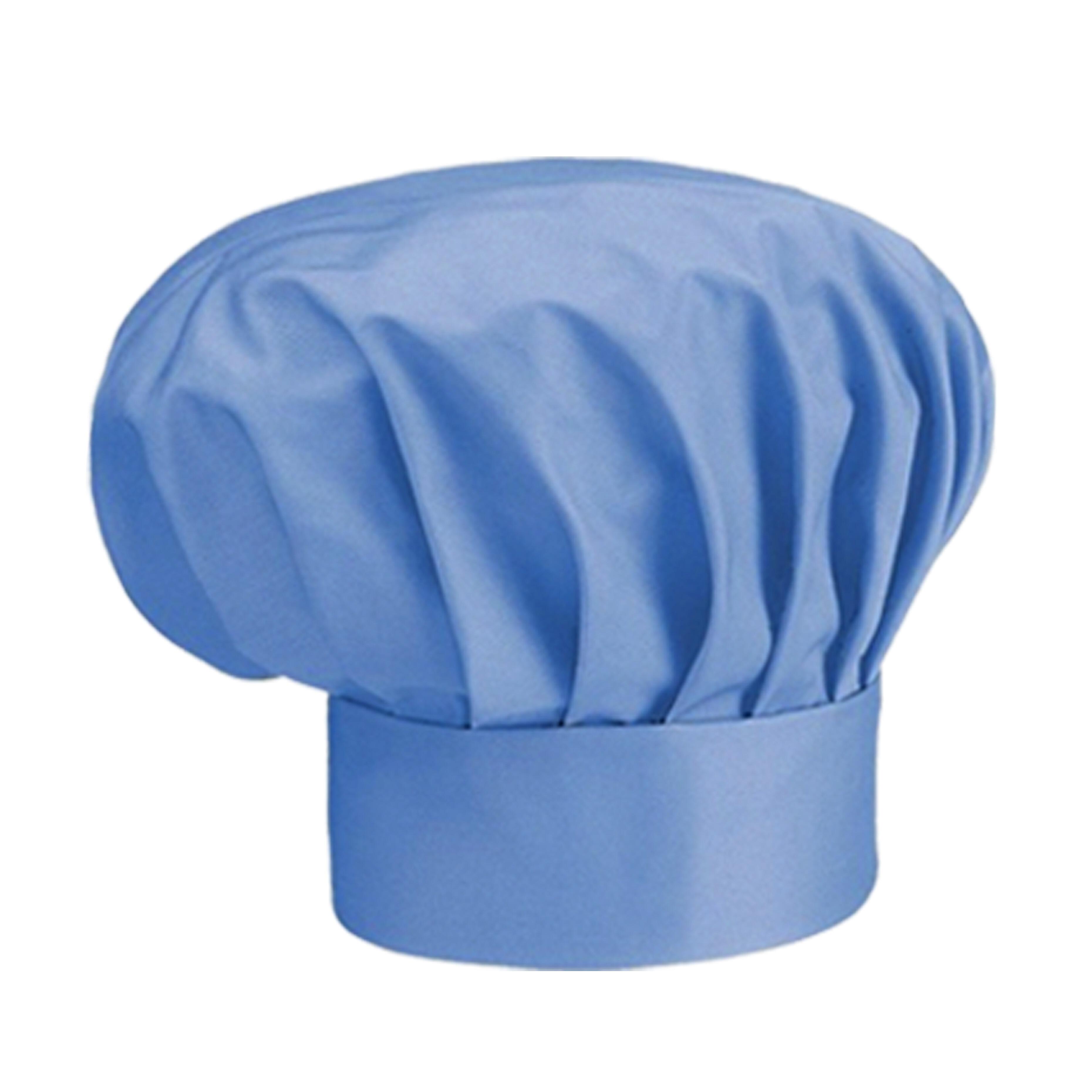 Light Blue coloured chef’s hat suitable for printing and embroidery