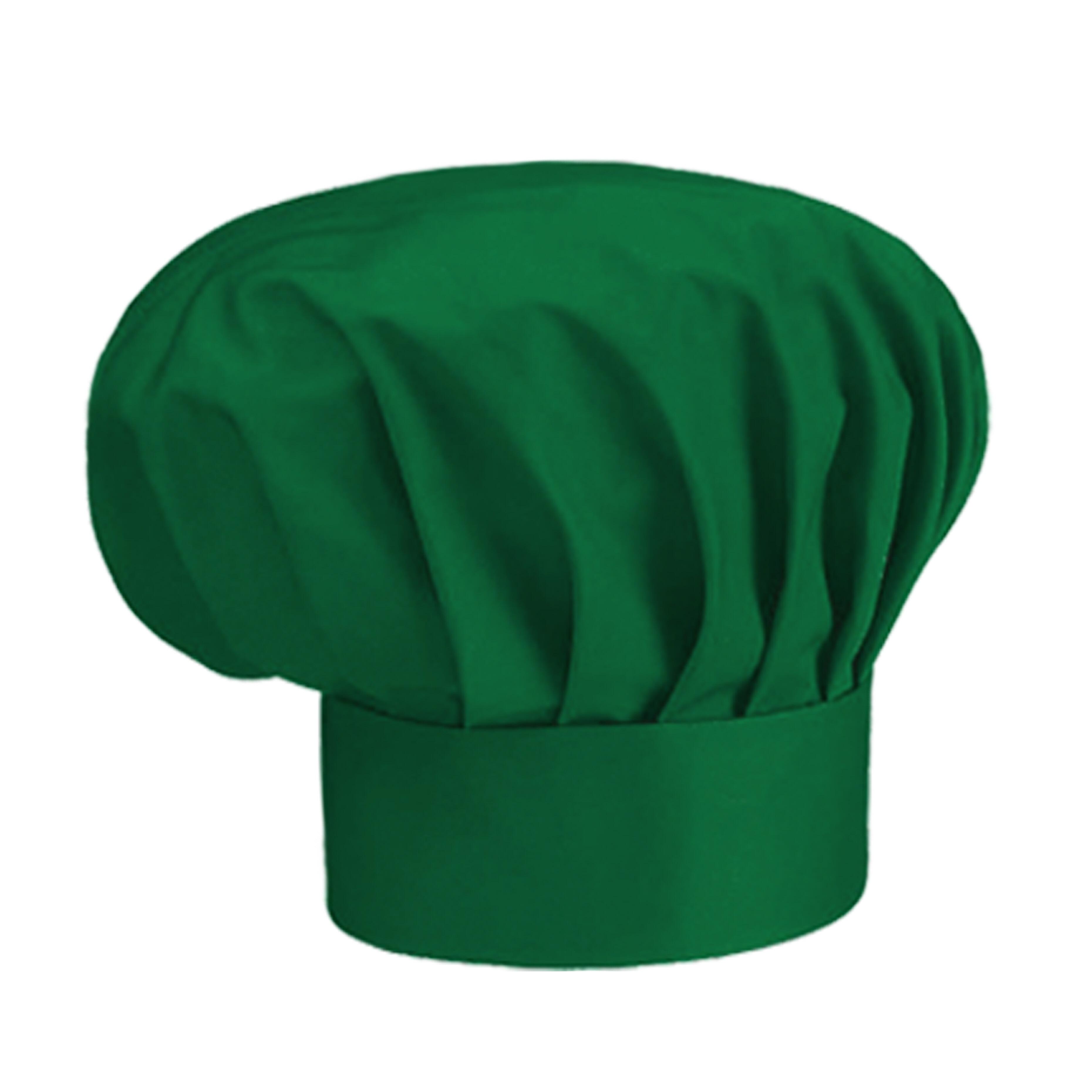 Kelly Green coloured chef’s hat ideal for logo embroidery