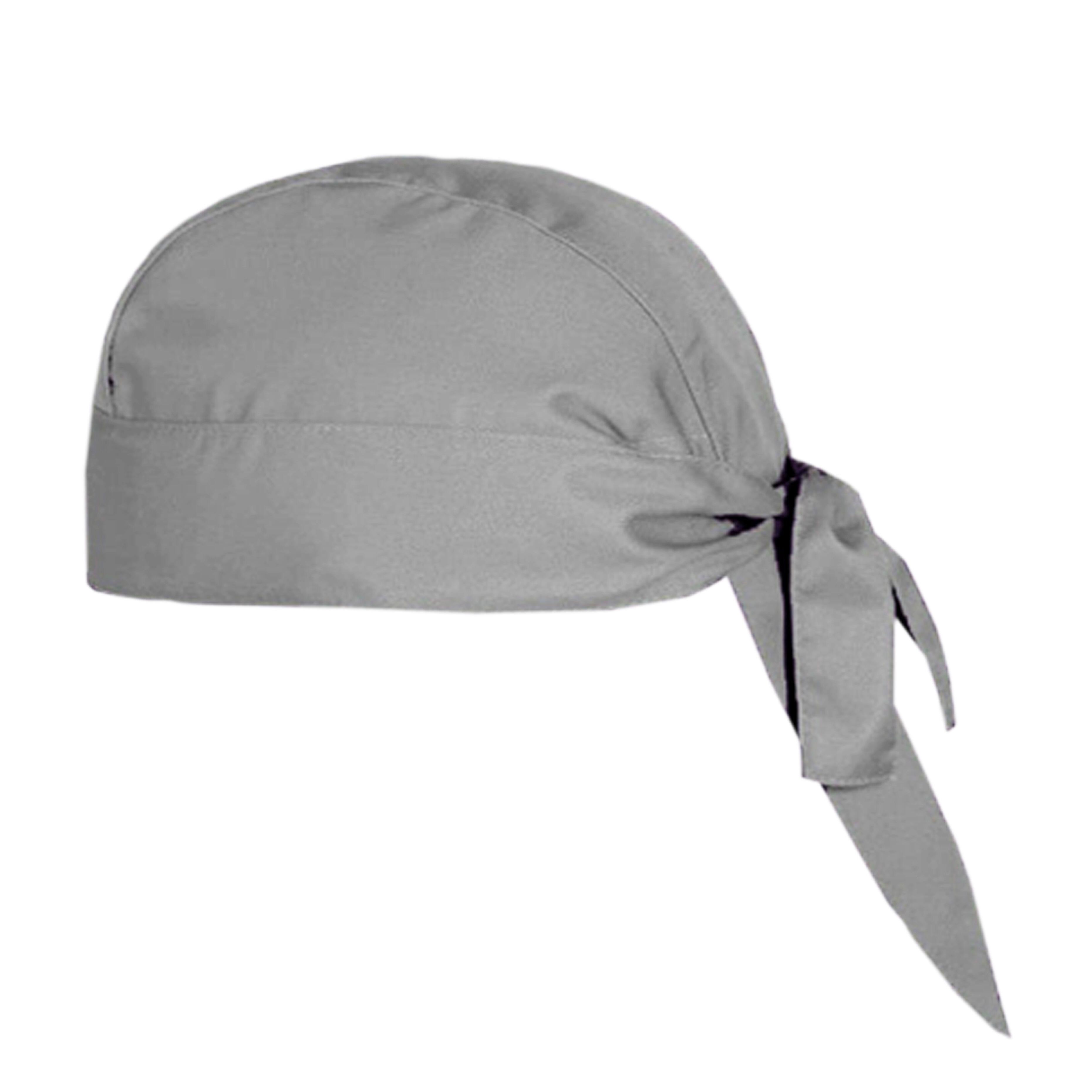 LIght grey professional chef bandana for kitchen work