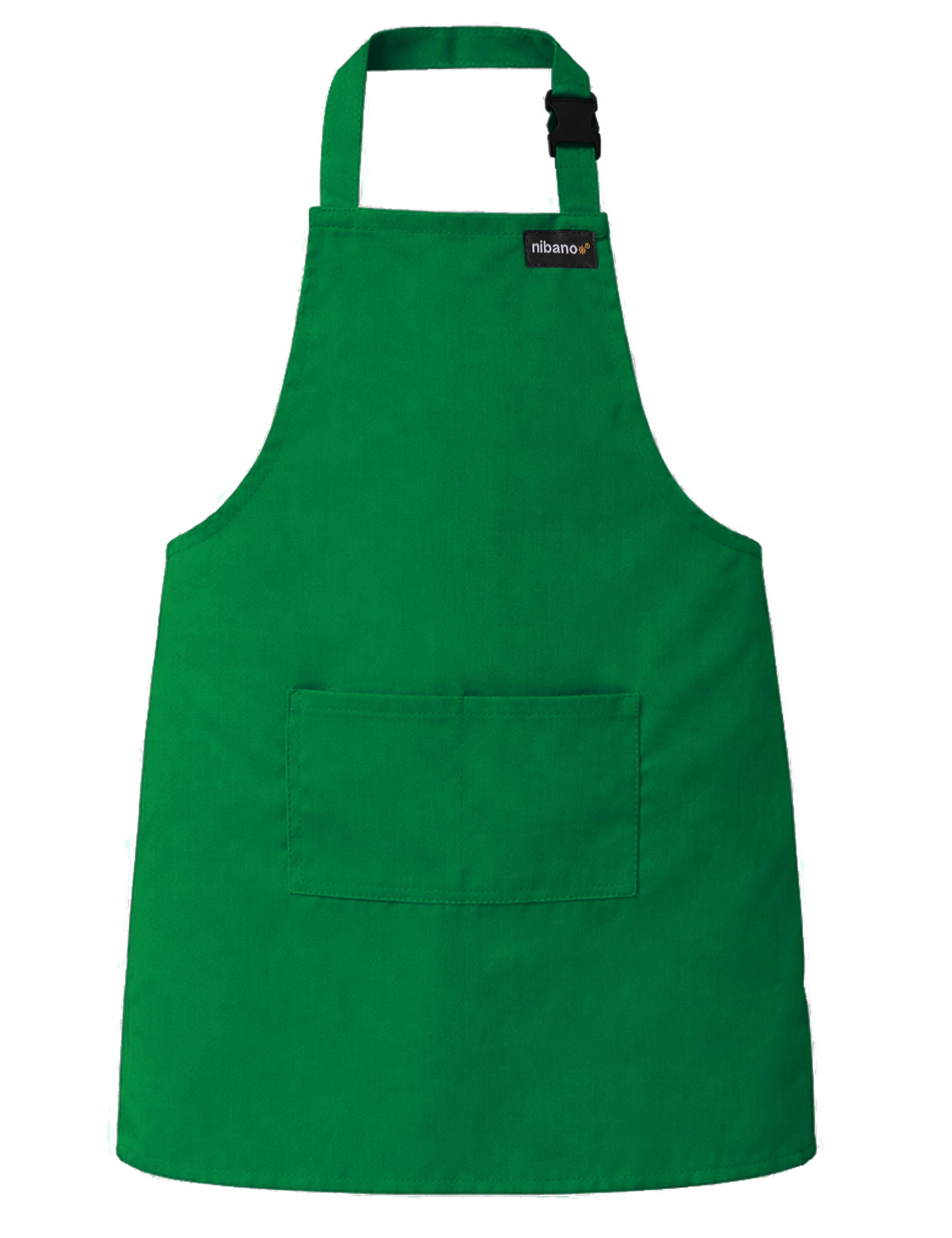 Personalised Kids Apron Kelly Green Printed
